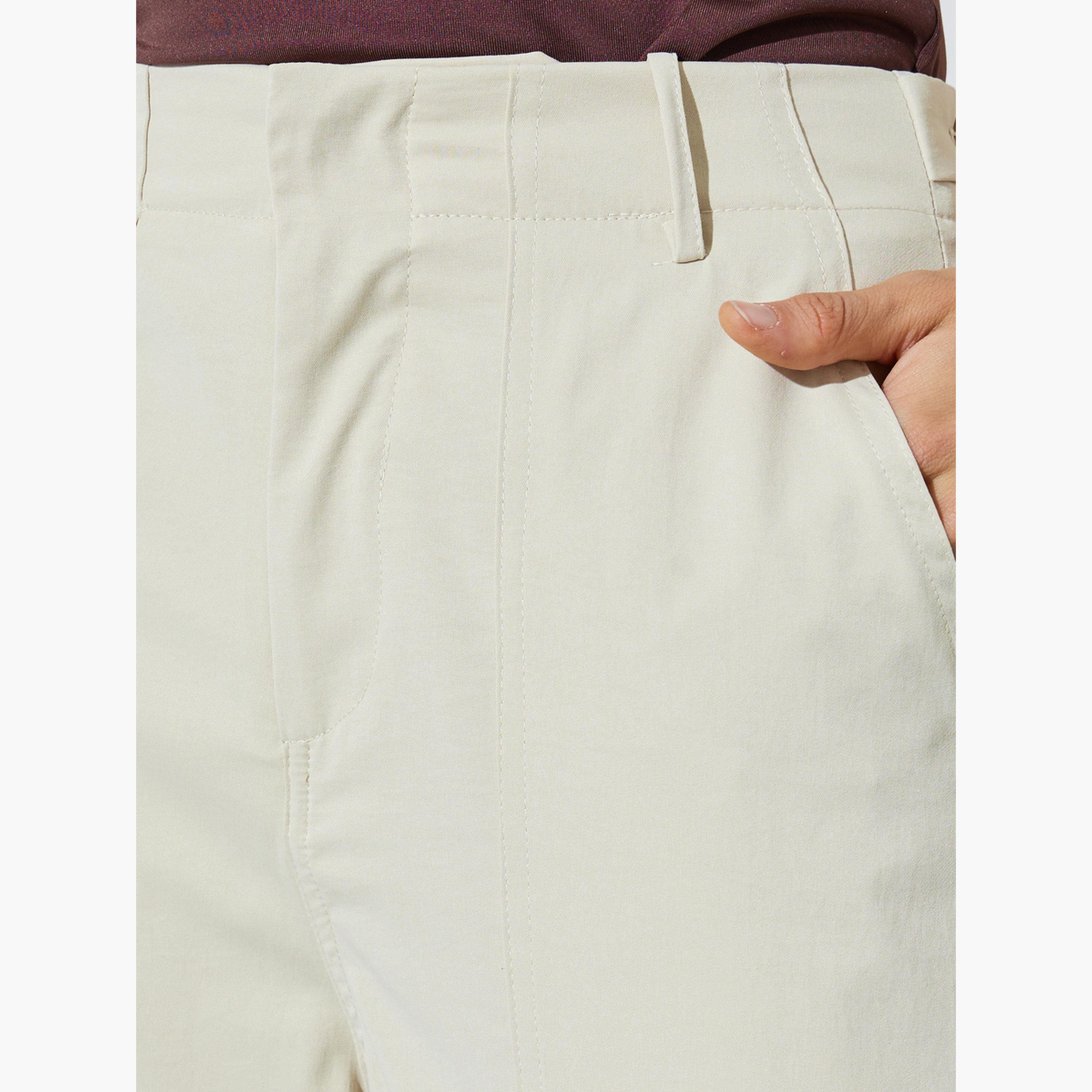 Styli Off White Baggy Fit Solid Pants-women-clothing-bottoms-trousers-image-3