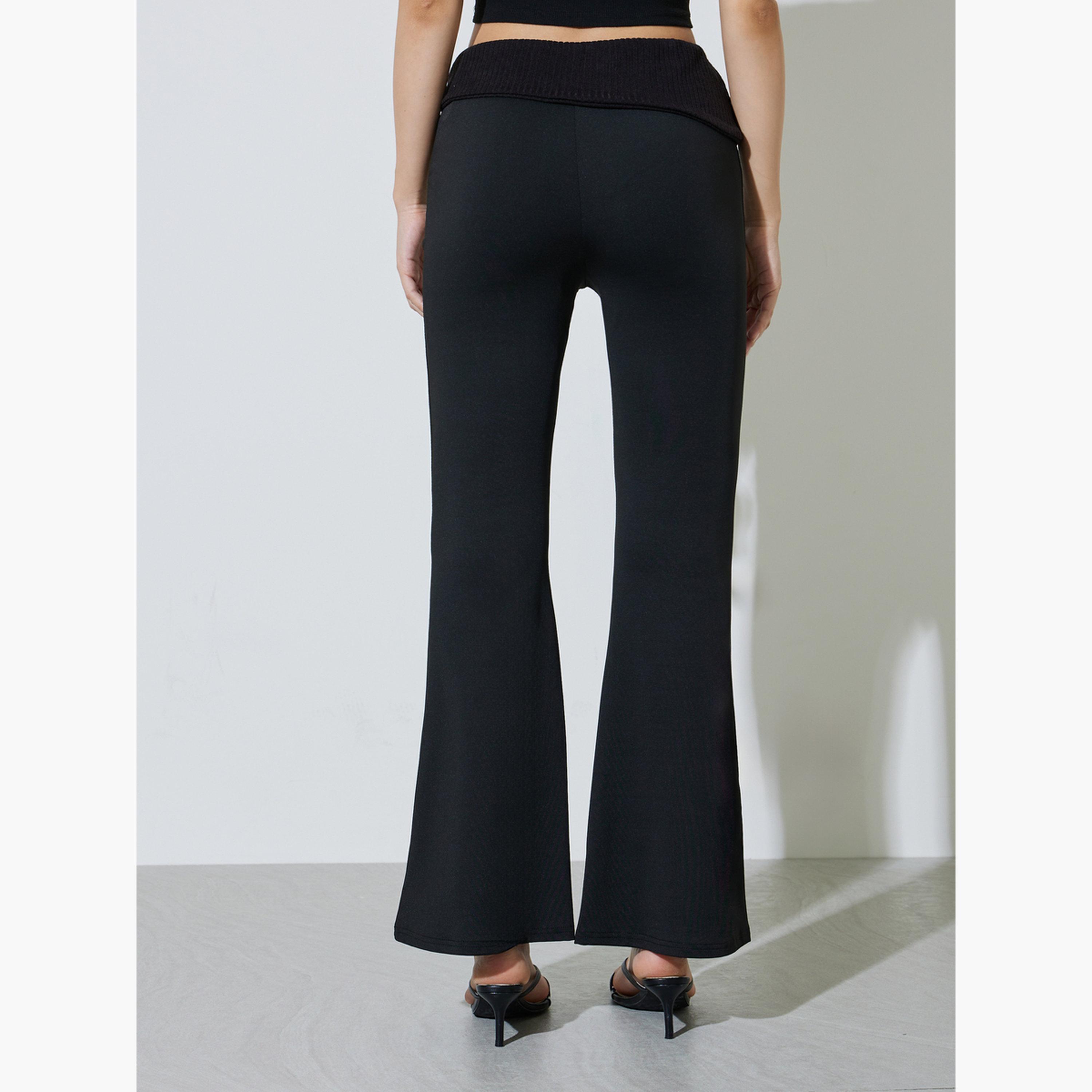 Take Two Black High Rise Flared Pants-women-clothing-trousers-image-4