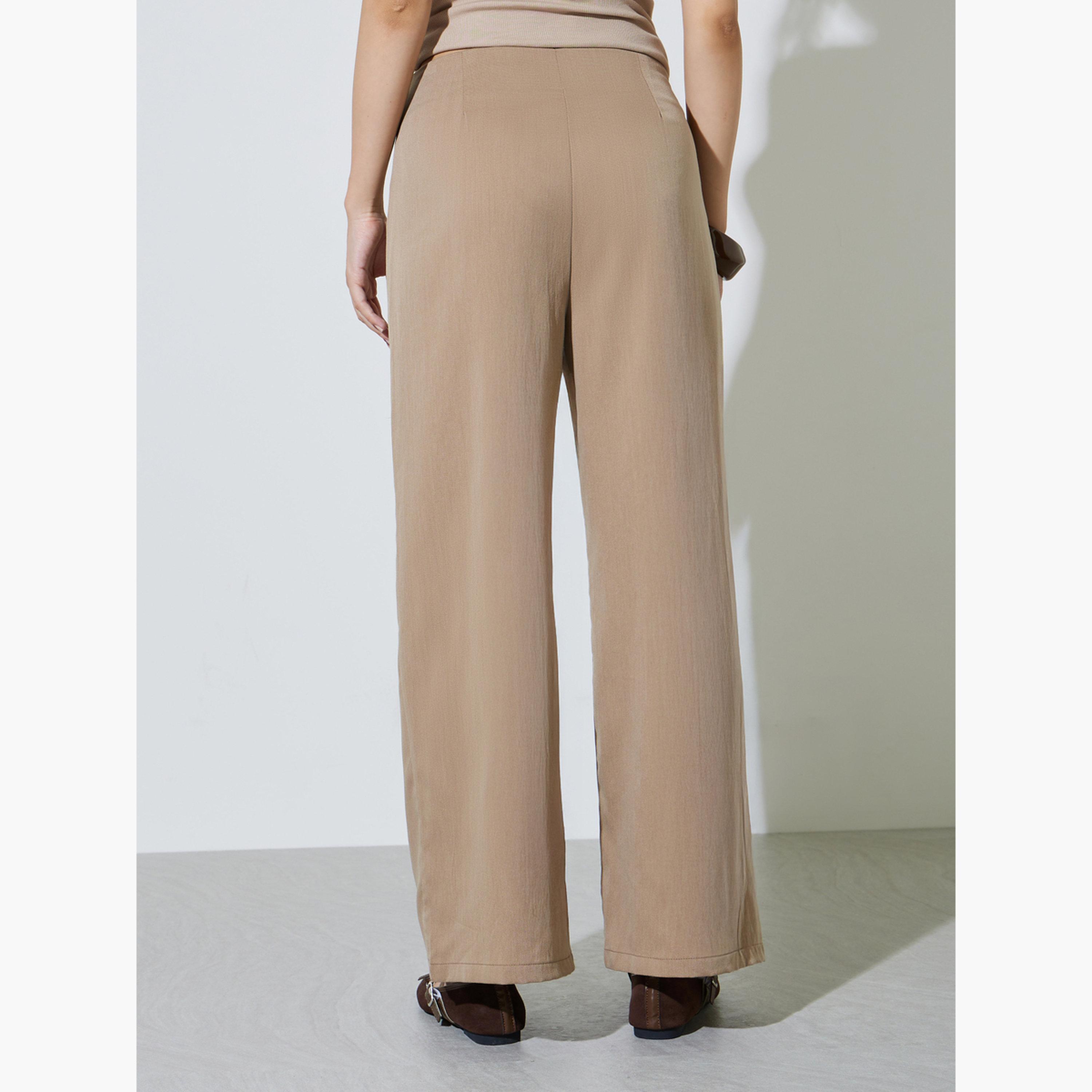 Take Two Tan Wide Leg Pants with Cord Detail-women-clothing-trousers-image-5
