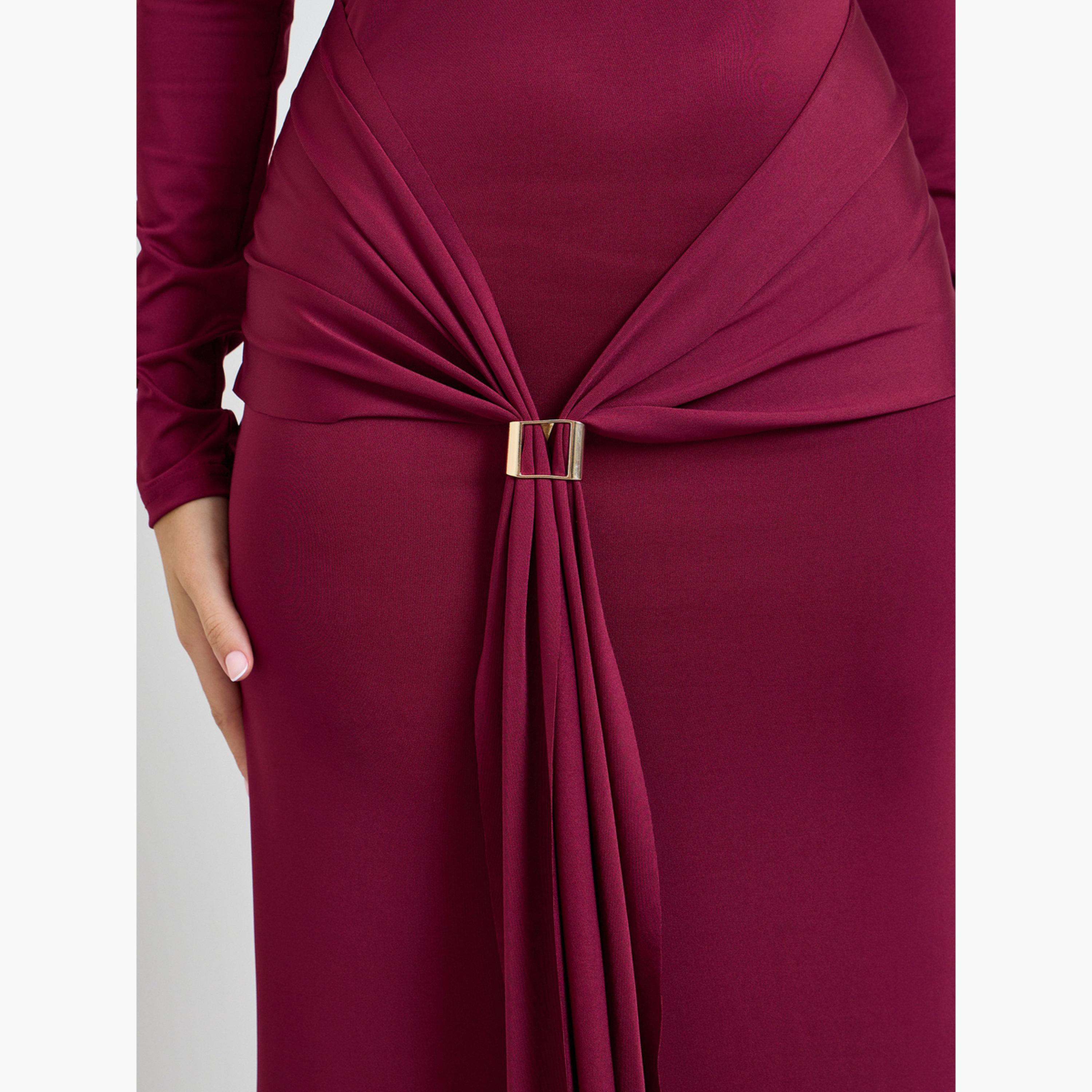 Take Two Burgundy Off Shoulder Evening Maxi Dress-women-clothing-dresses-image-5