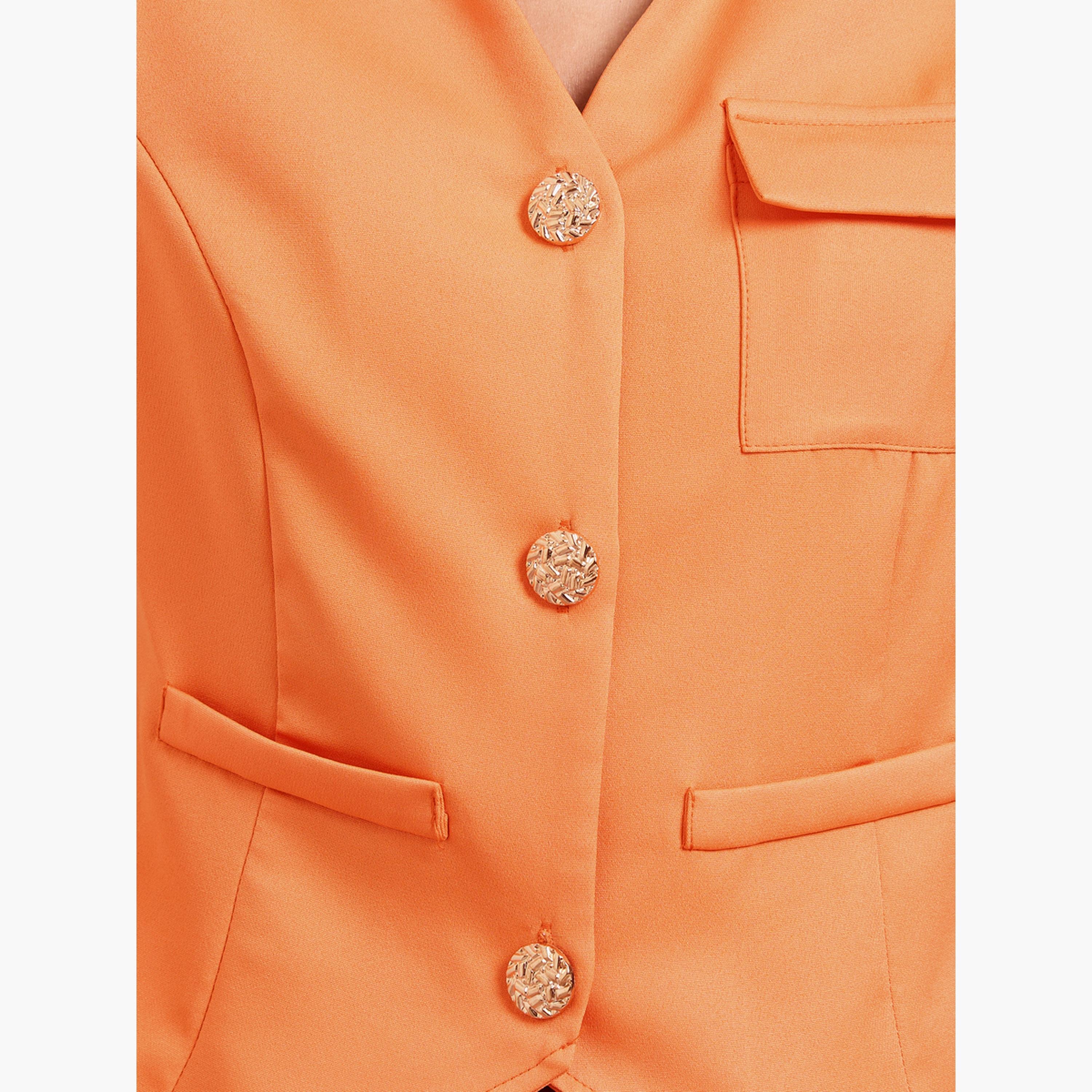 تيك تو - صدرية برتقالية بدون أكمام-women-clothing-shirtsandblouses-blouses-image-4