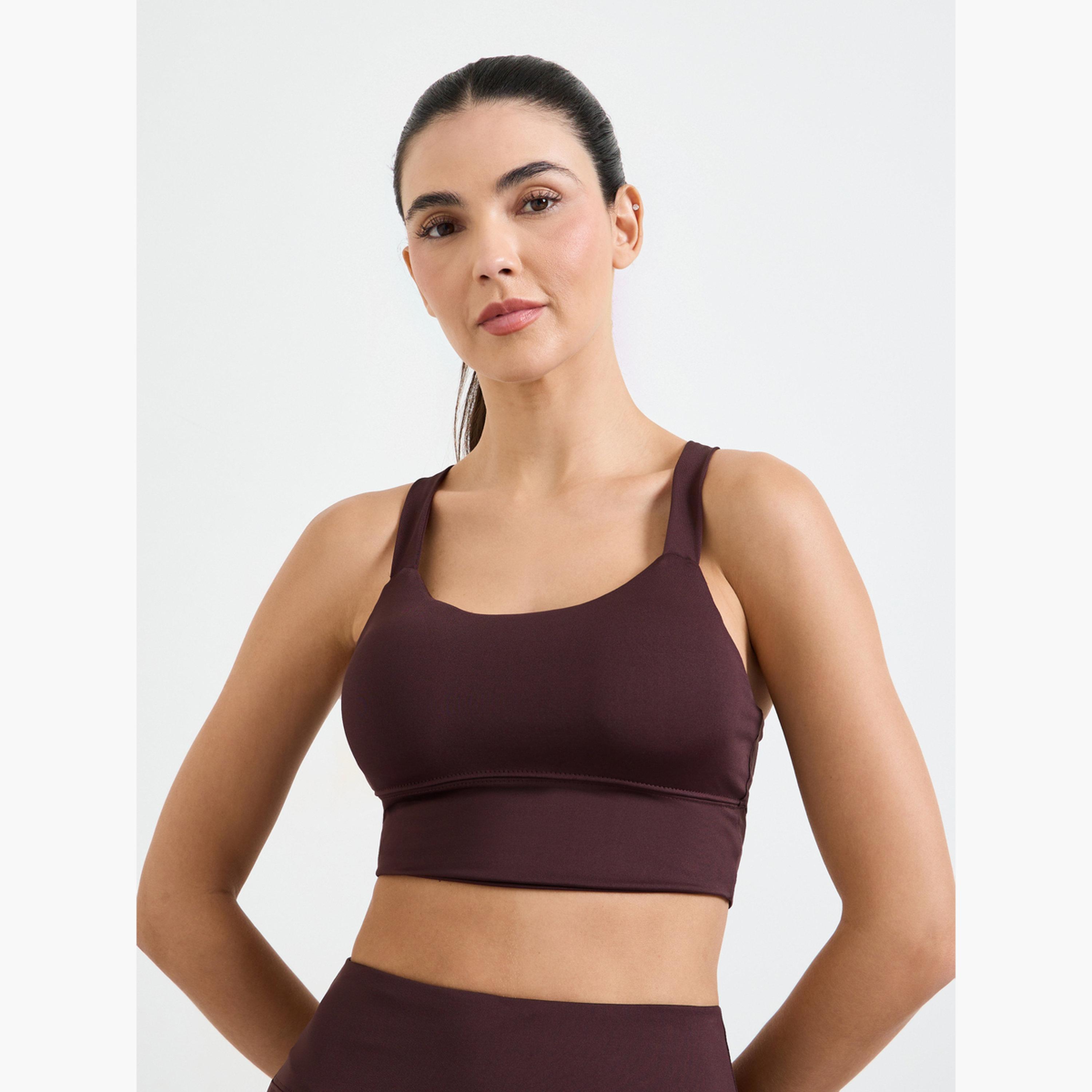 Styli Pack of 3 - Half Zip Up Loose Fit Hooded Top, Sport Bra and Leggings Set-sports-women-clothing-trackpantsandtracksuits-image-4