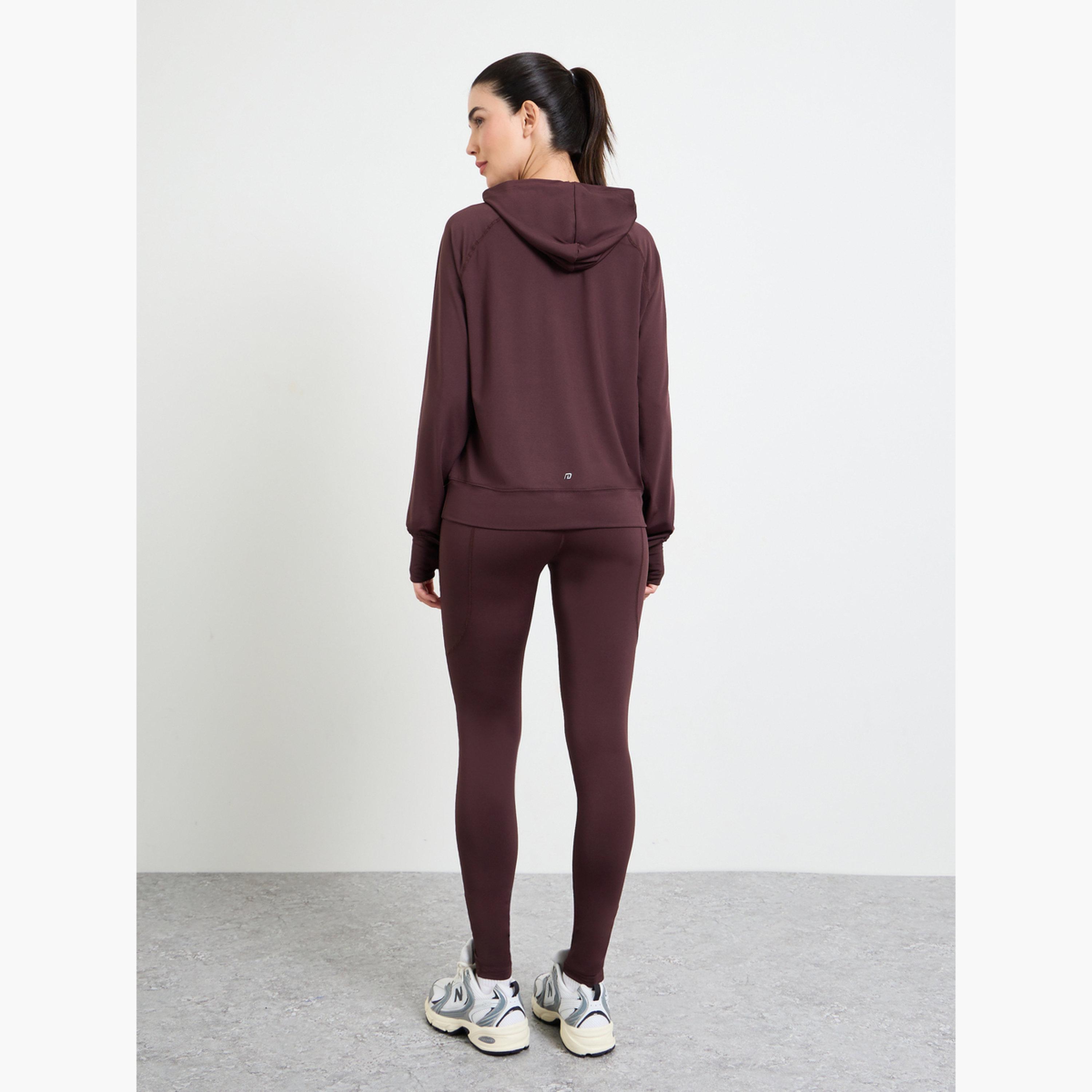 Styli Pack of 3 - Half Zip Up Loose Fit Hooded Top, Sport Bra and Leggings Set-sports-women-clothing-trackpantsandtracksuits-image-5