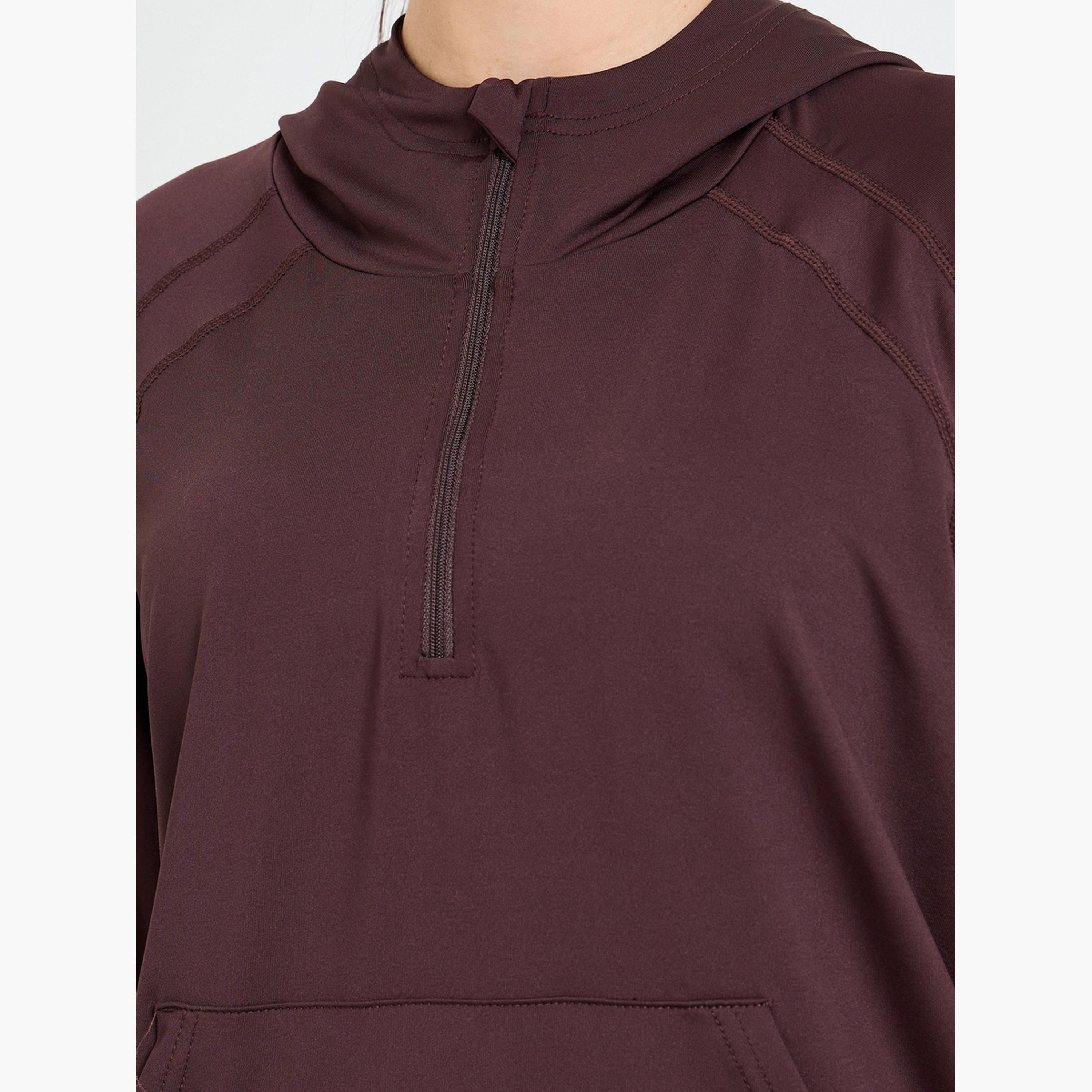 Styli Pack of 3 - Half Zip Up Loose Fit Hooded Top, Sport Bra and Leggings Set-sports-women-clothing-trackpantsandtracksuits-image-8