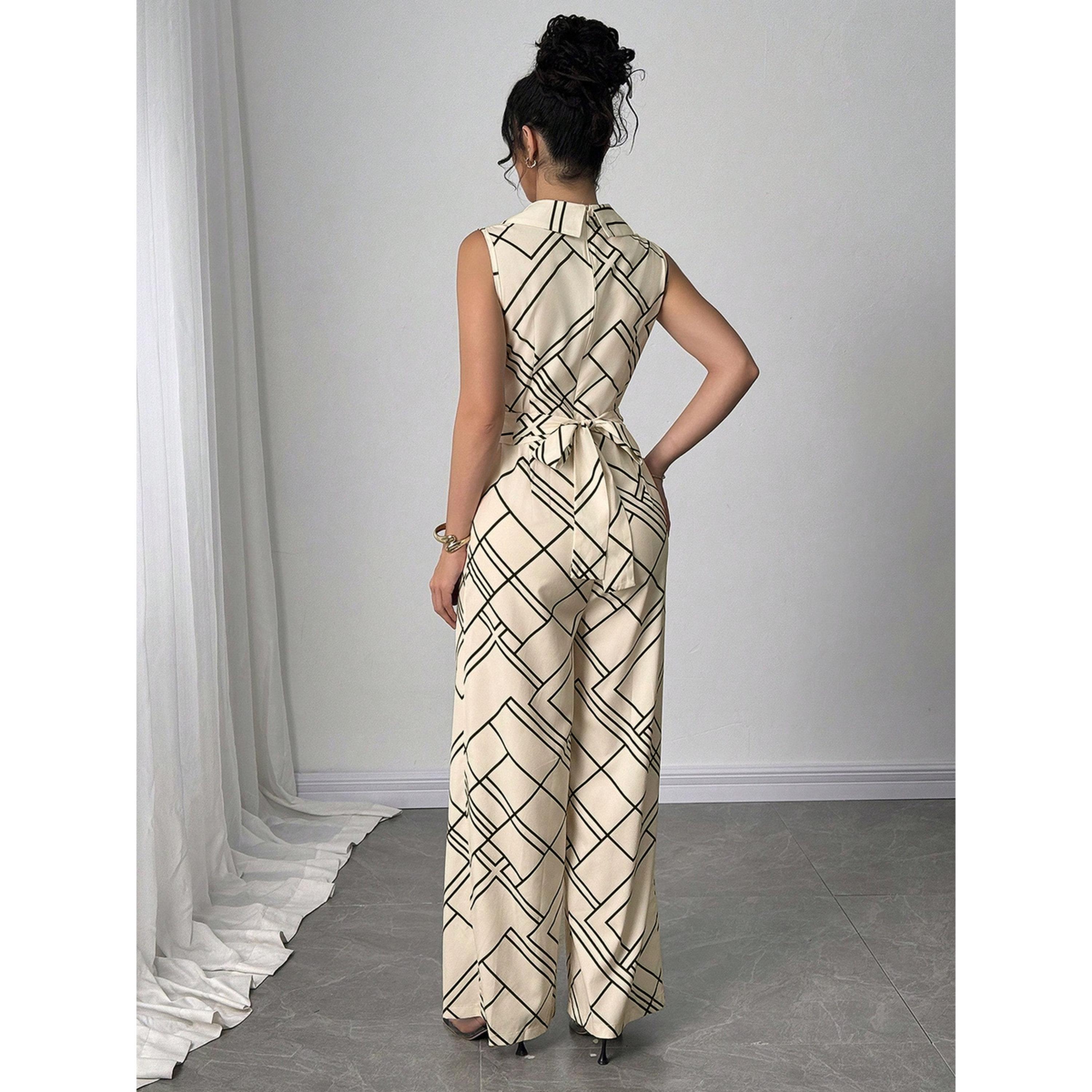 جمبسوت واسع دون أكمام ونمط مطبوع هندسي-women-clothing-jumpsuits-image-4