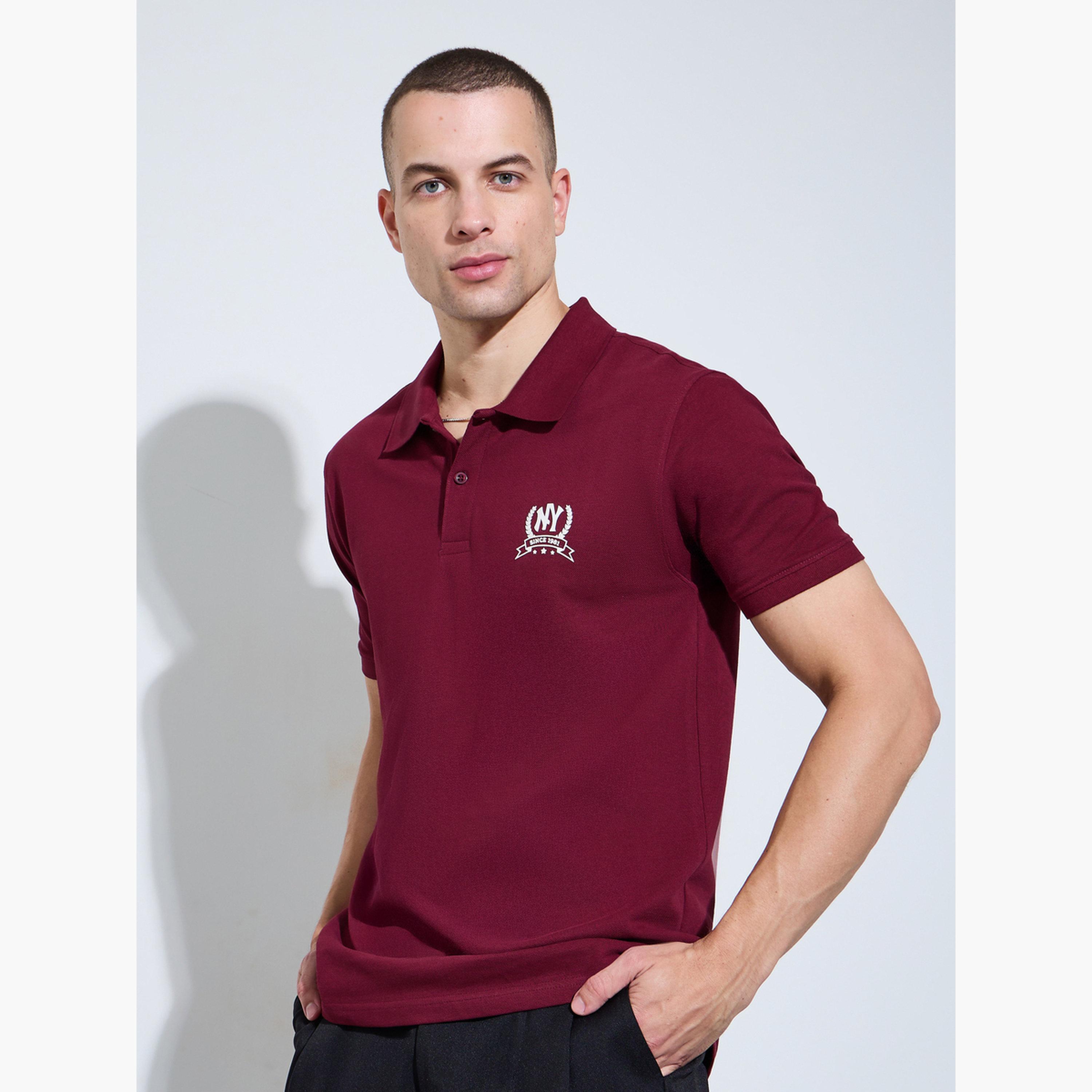 Styli Men Maroon Regular Fit HD Print Pique Polo-men-clothing-tshirtsandpolos-polos-image-1