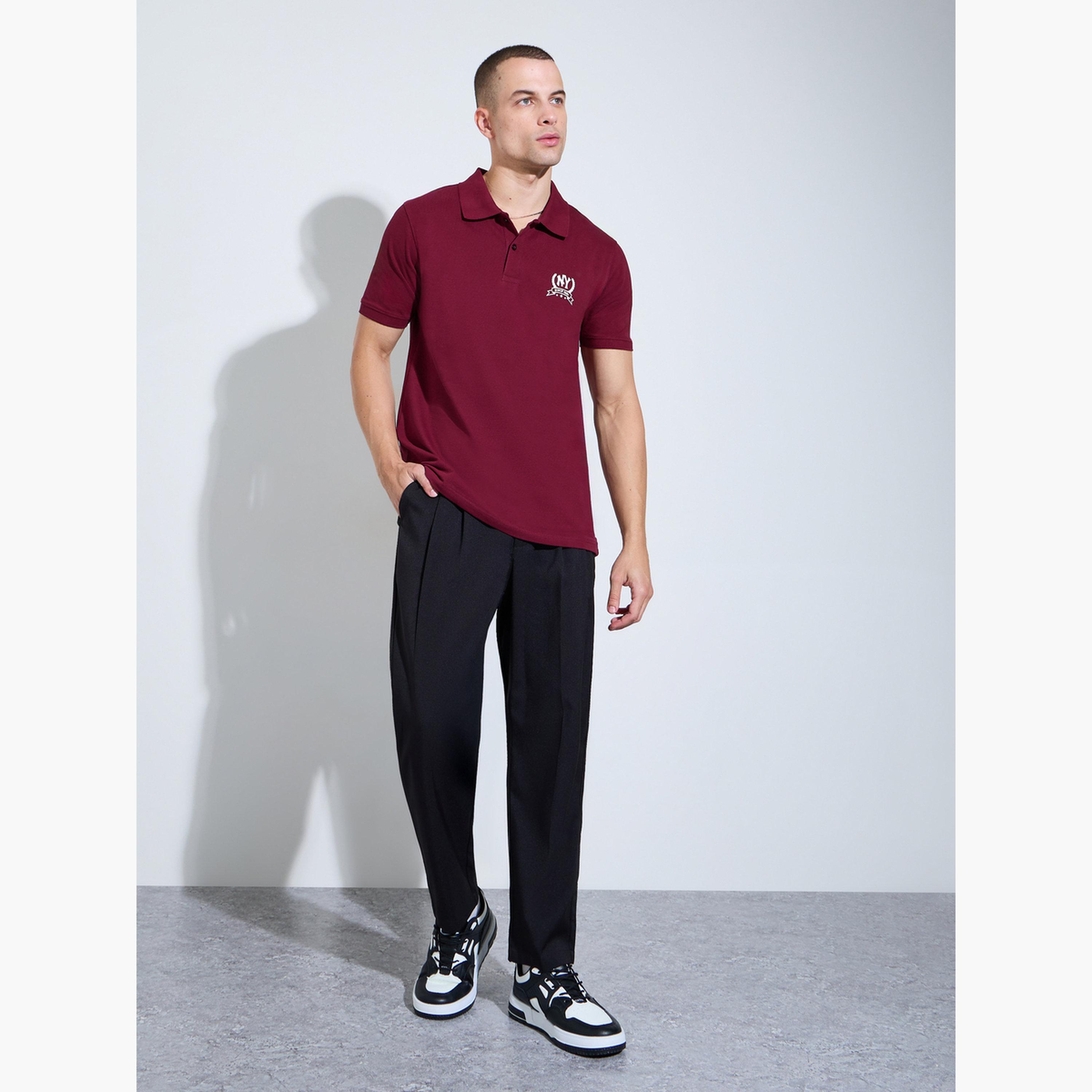 Styli Men Maroon Regular Fit HD Print Pique Polo-men-clothing-tshirtsandpolos-polos-image-2