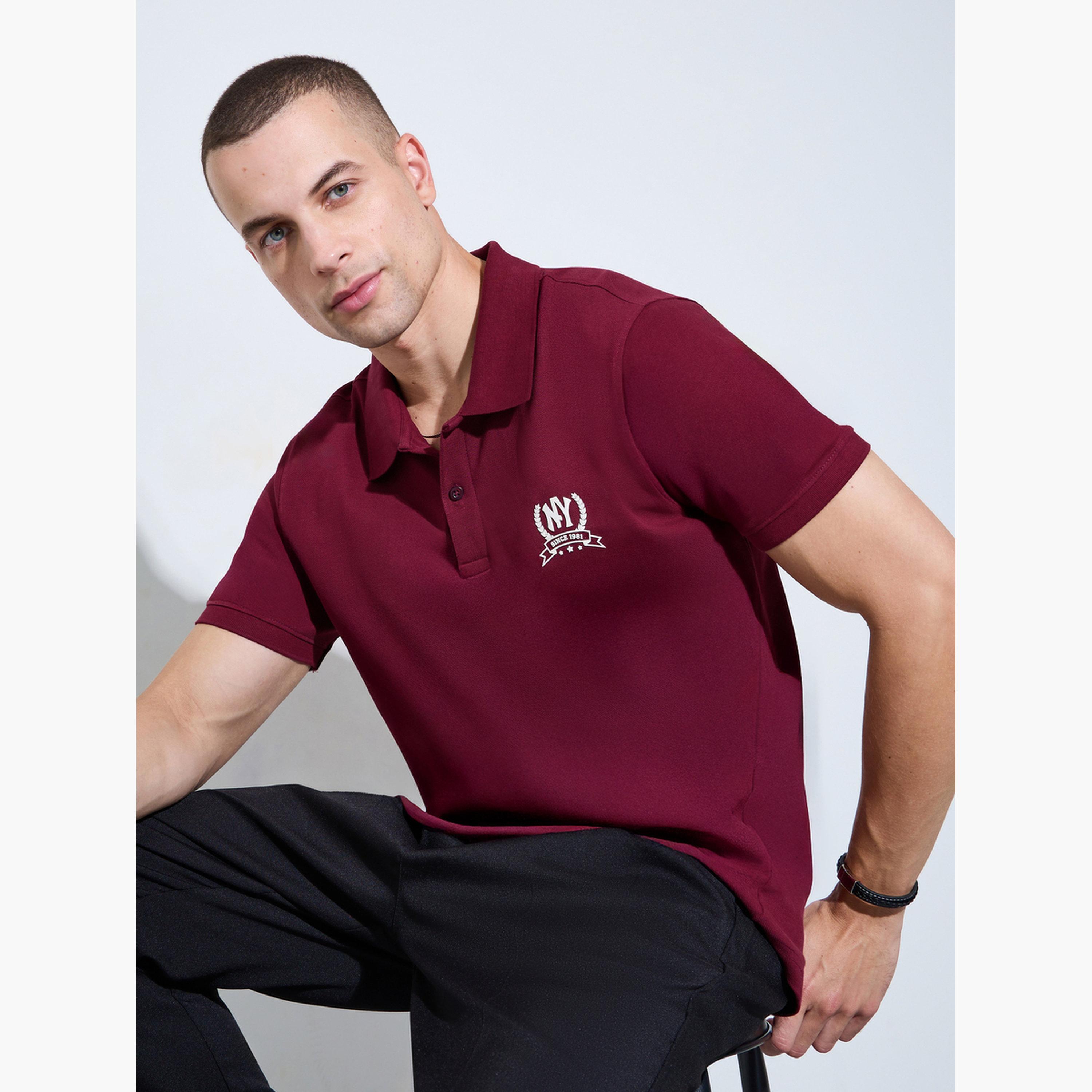Styli Men Maroon Regular Fit HD Print Pique Polo-men-clothing-tshirtsandpolos-polos-image-3
