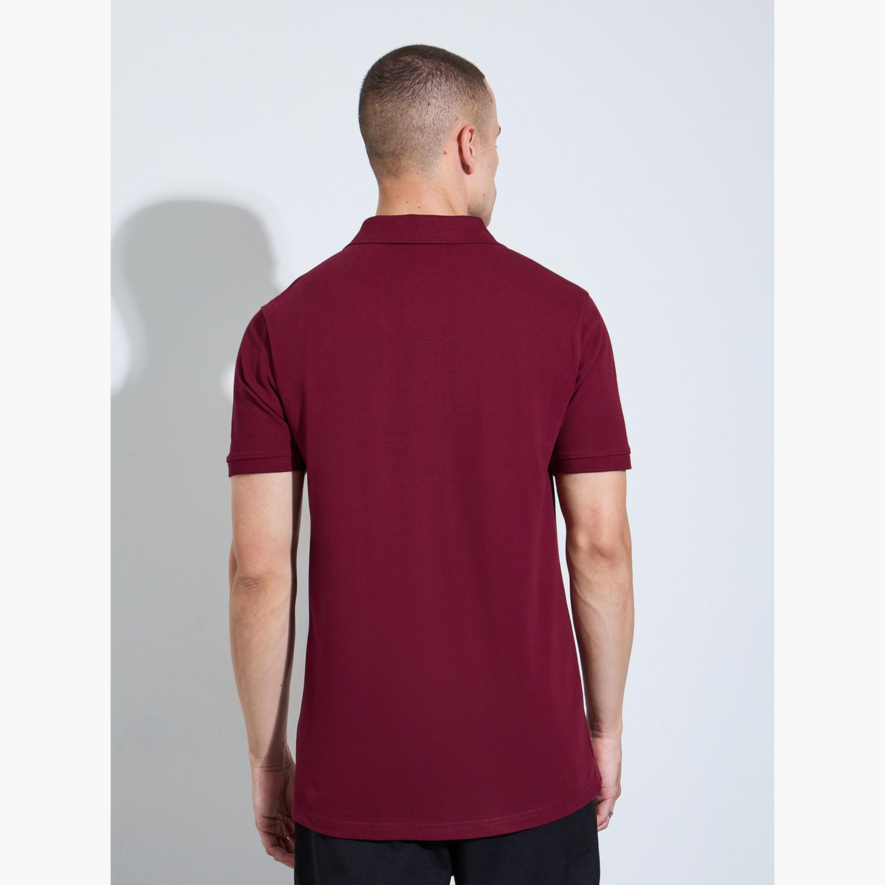 Styli Men Maroon Regular Fit HD Print Pique Polo-men-clothing-tshirtsandpolos-polos-image-4