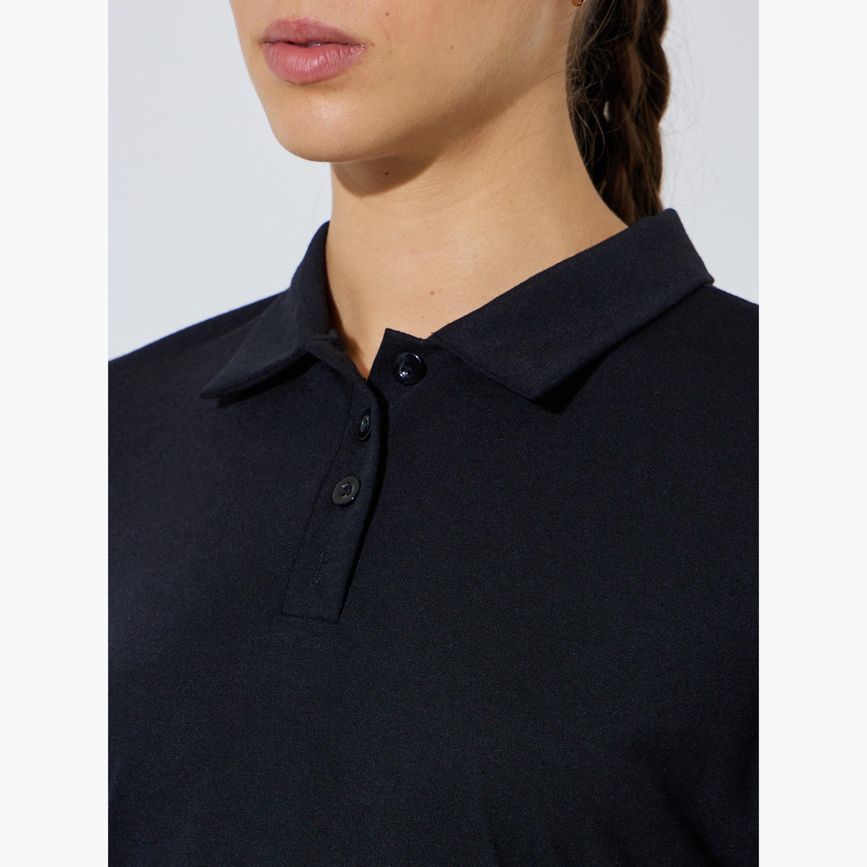 طقم منسق من جوغر بأرجل واسعة وبلوزة واسعة سادة-women-clothing-coordsets-image-6