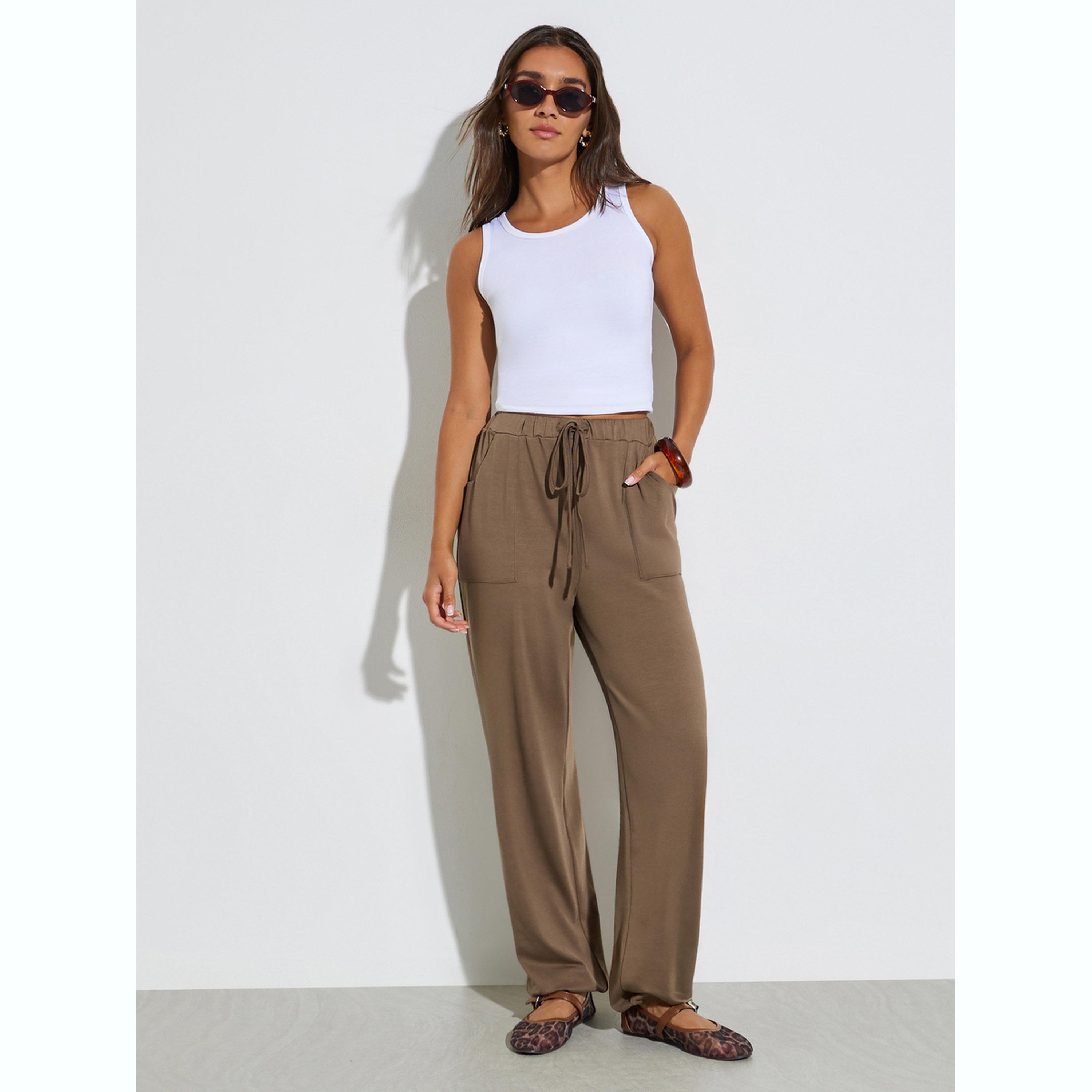 جوغر محبوك بأرجل واسعة-women-clothing-bottoms-joggers-image-2