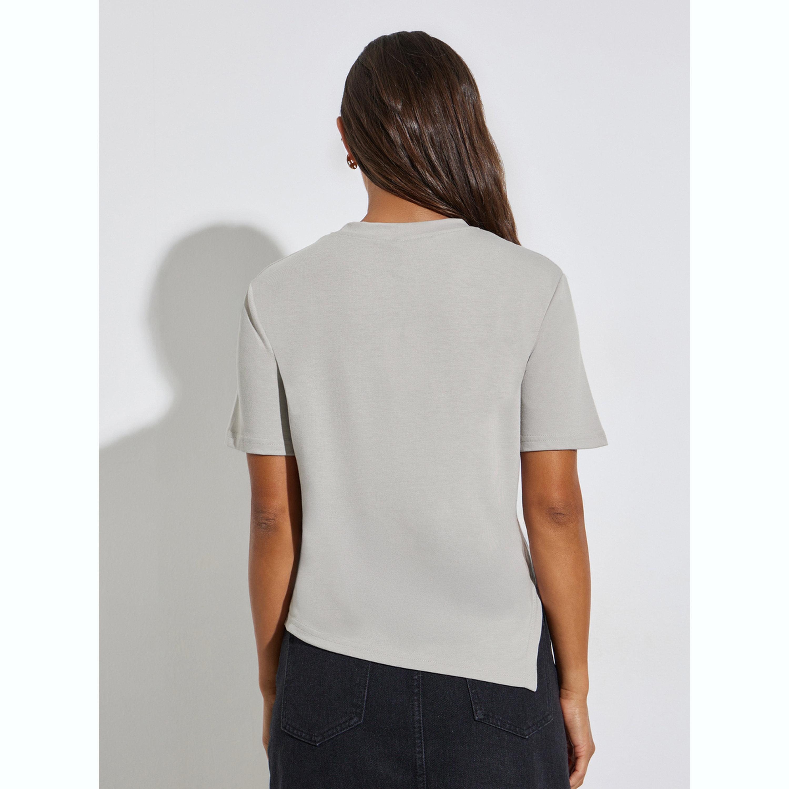 تيشيرت بياقة دائرية وأكمام قصيرة-women-clothing-tshirts-image-4