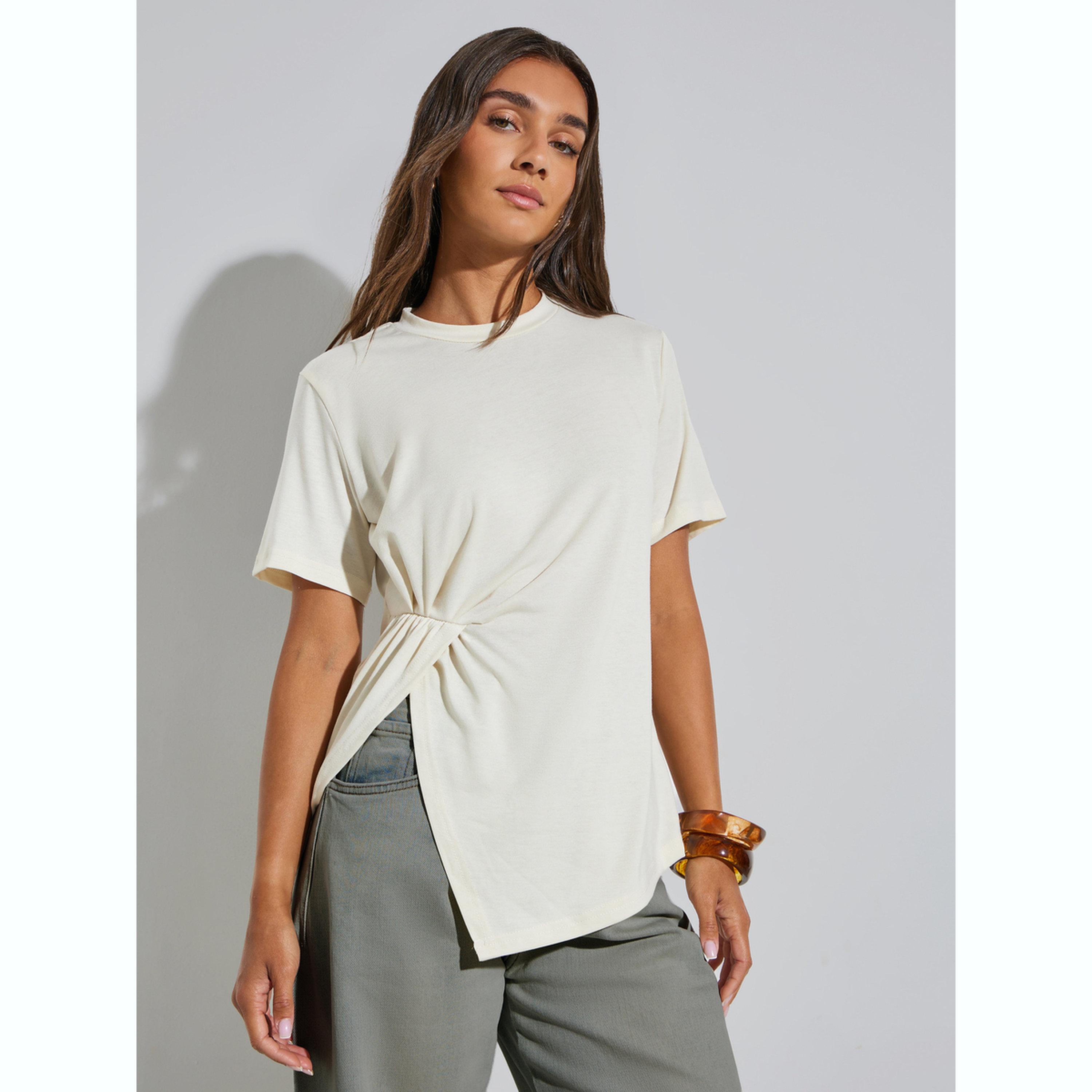 تيشيرت محبوك بتفاصيل بكسرات-women-clothing-shirtsandblouses-blouses-image-1