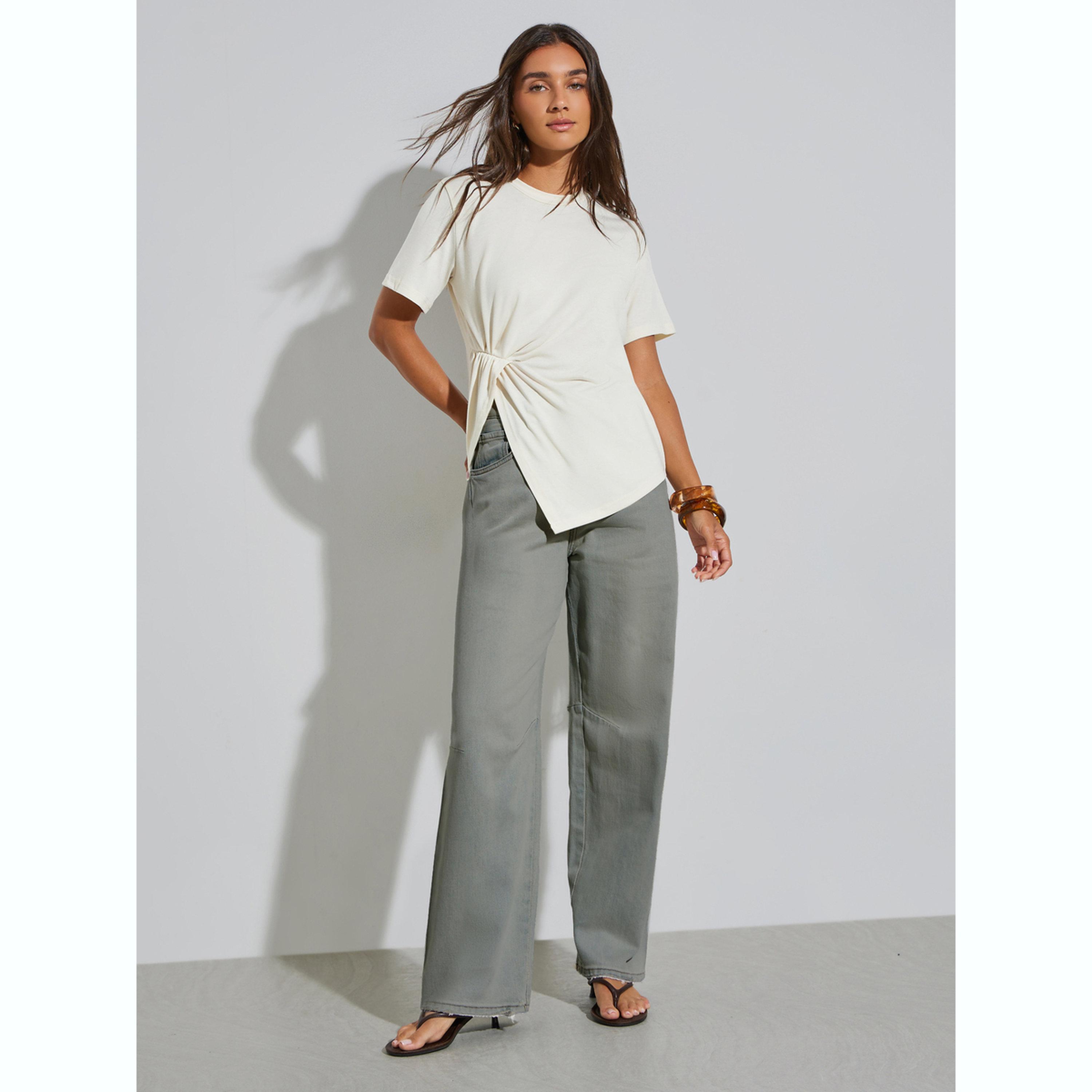 تيشيرت محبوك بتفاصيل بكسرات-women-clothing-shirtsandblouses-blouses-image-2