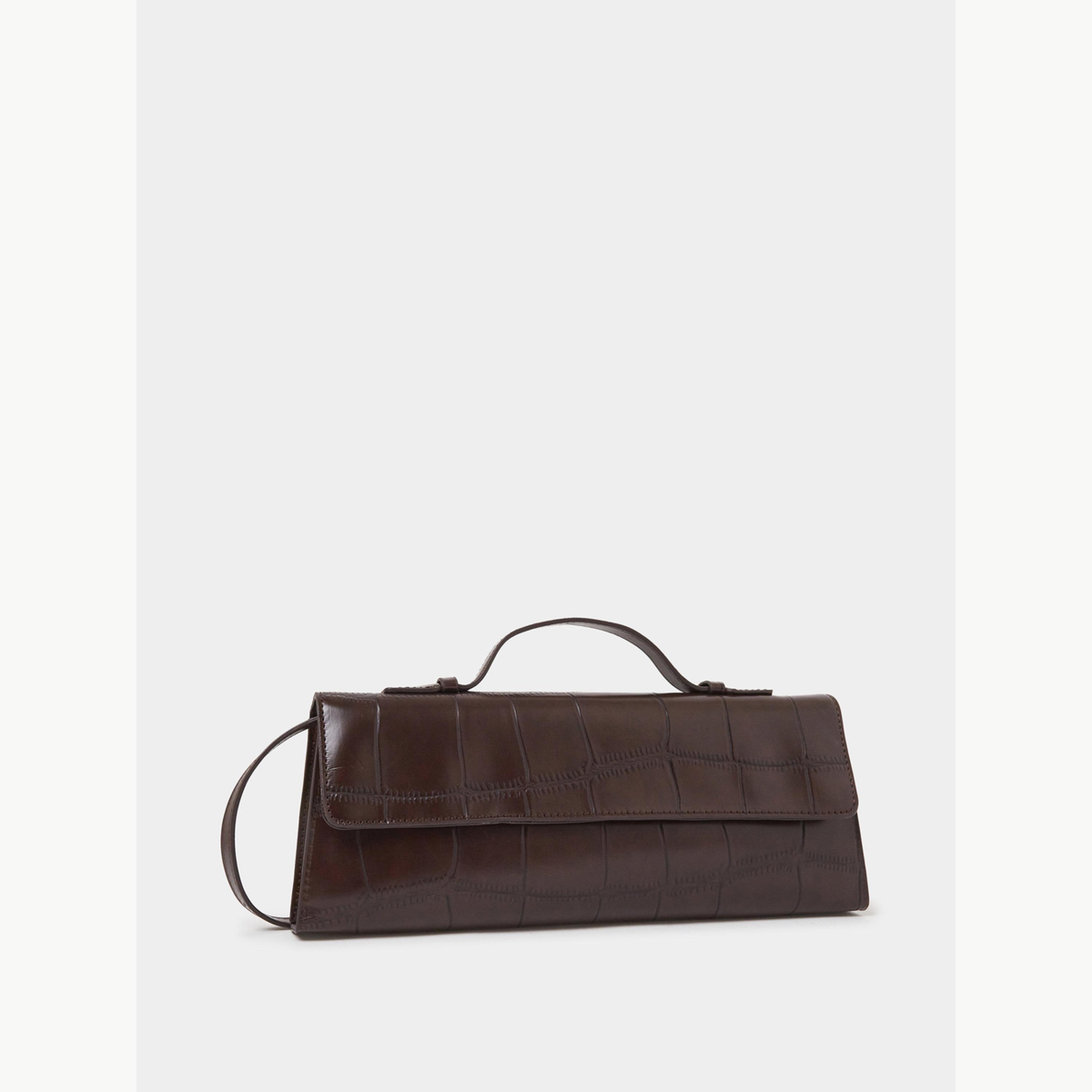 شنطة كلاتش مستطيلة بغطاء وتفاصيل بارزة الملمس-women-bagsandwallets-handbags-image-1