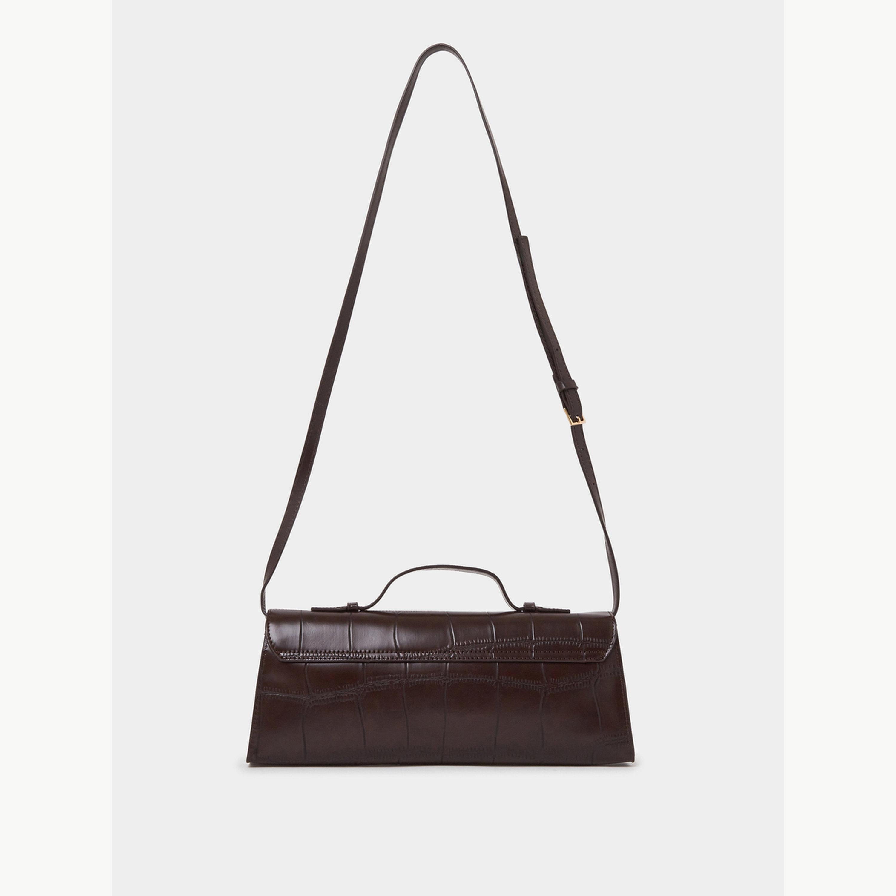 شنطة كلاتش مستطيلة بغطاء وتفاصيل بارزة الملمس-women-bagsandwallets-handbags-image-2
