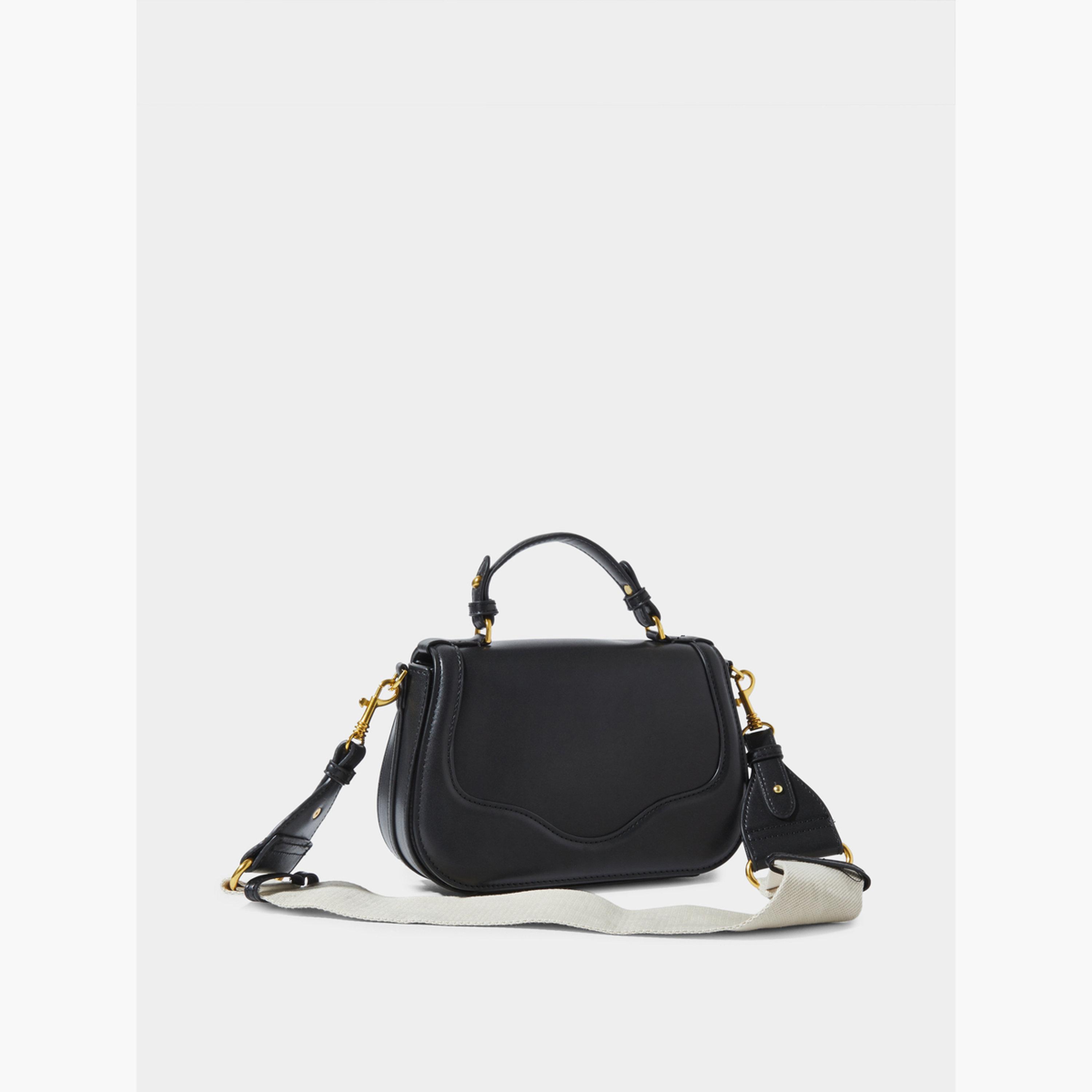 Styli Black Canvas Strap Crossbody Bag-women-bagsandwallets-handbags-image-1