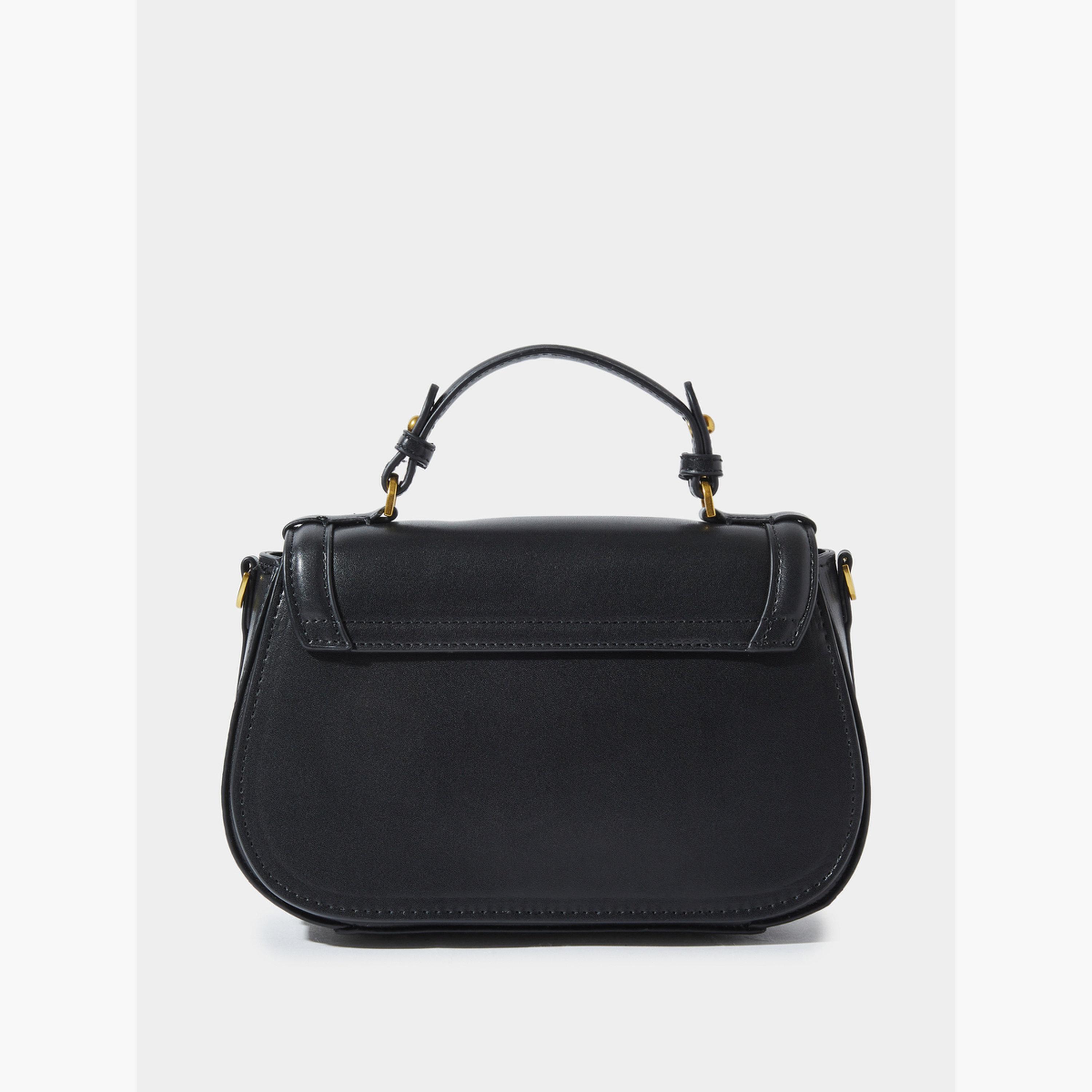 Styli Black Canvas Strap Crossbody Bag-women-bagsandwallets-handbags-image-4