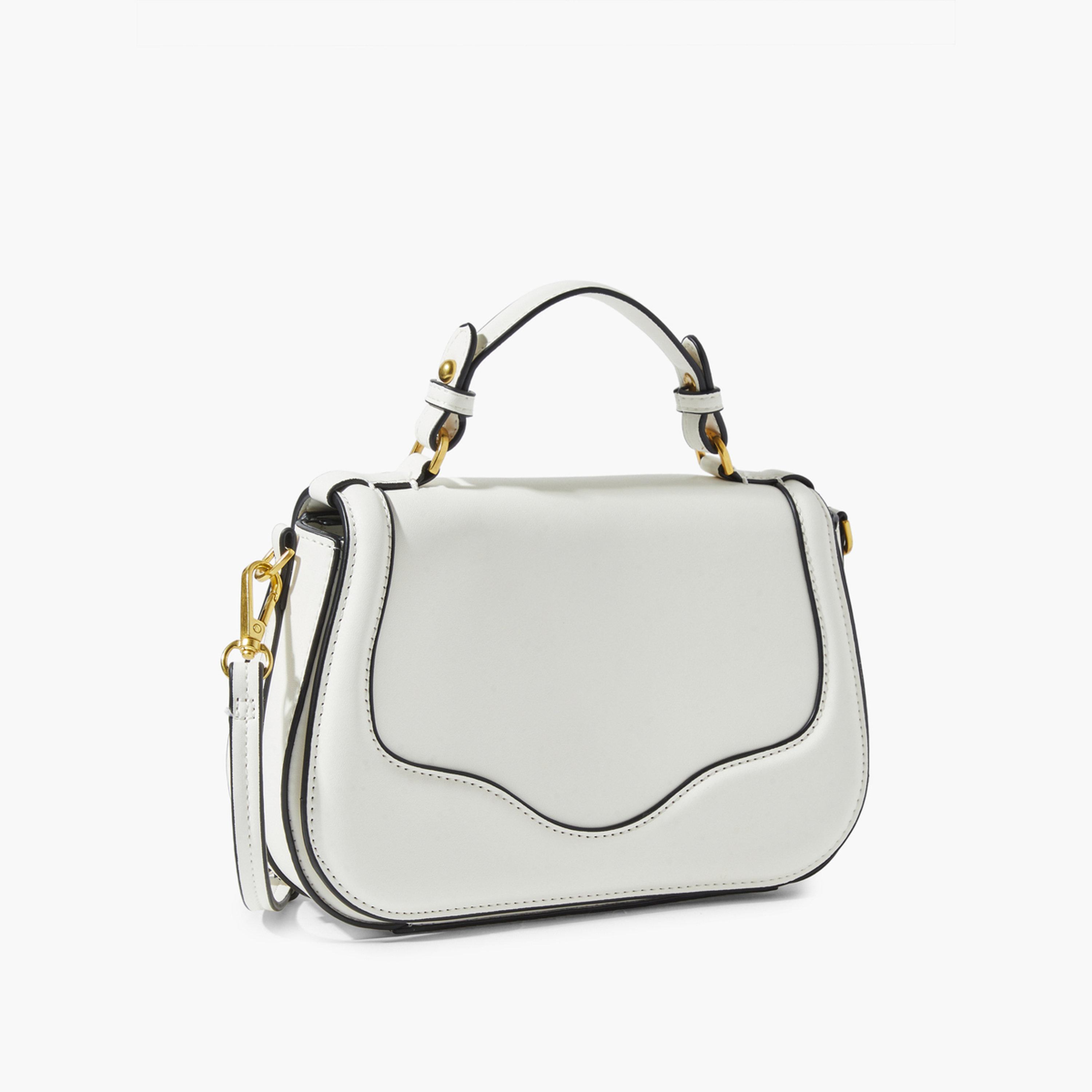 ستايلي - شنطة كروس بحزام من قماش الكانفاس بلون أبيض كريمي-women-bagsandwallets-handbags-image-3