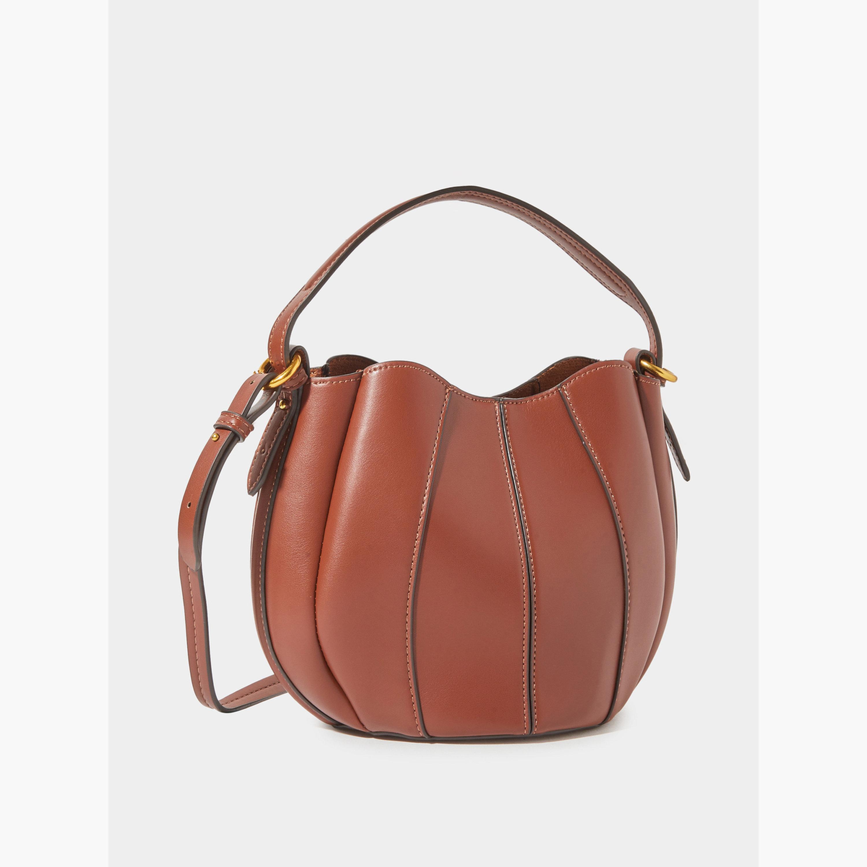 ستايلي - شنطة دلو بنية اللون من الجلد الصناعي مع جيب-women-bagsandwallets-handbags-image-5