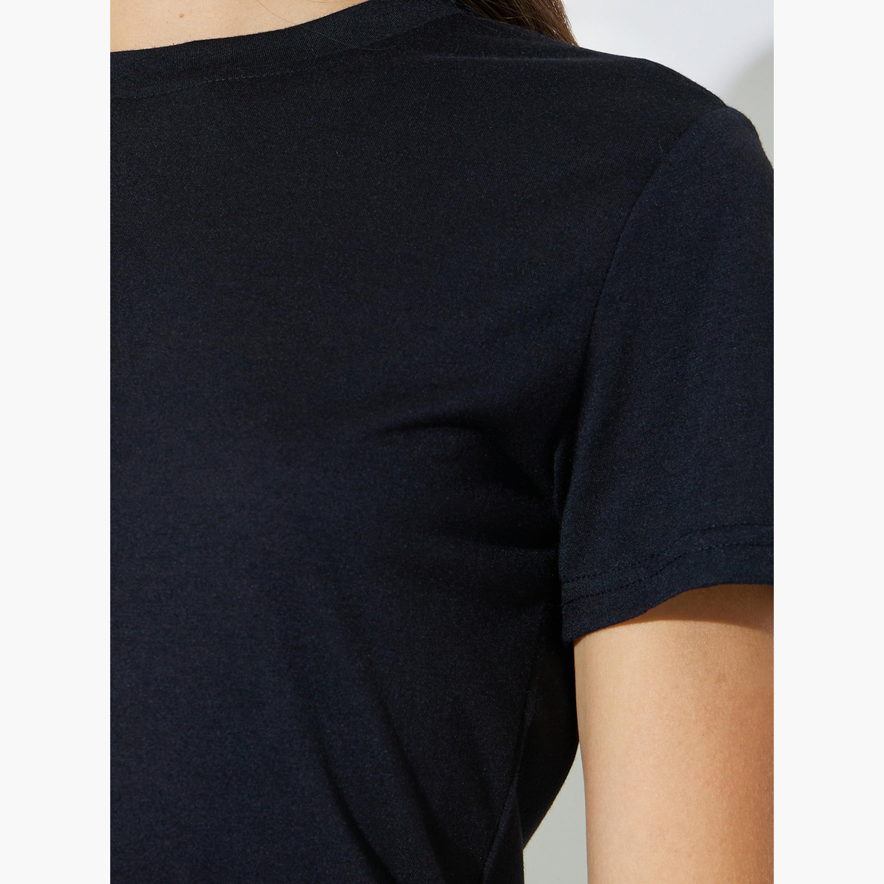 تيشيرت بقصة عادية وحافة منحنية-women-clothing-tshirts-image-5