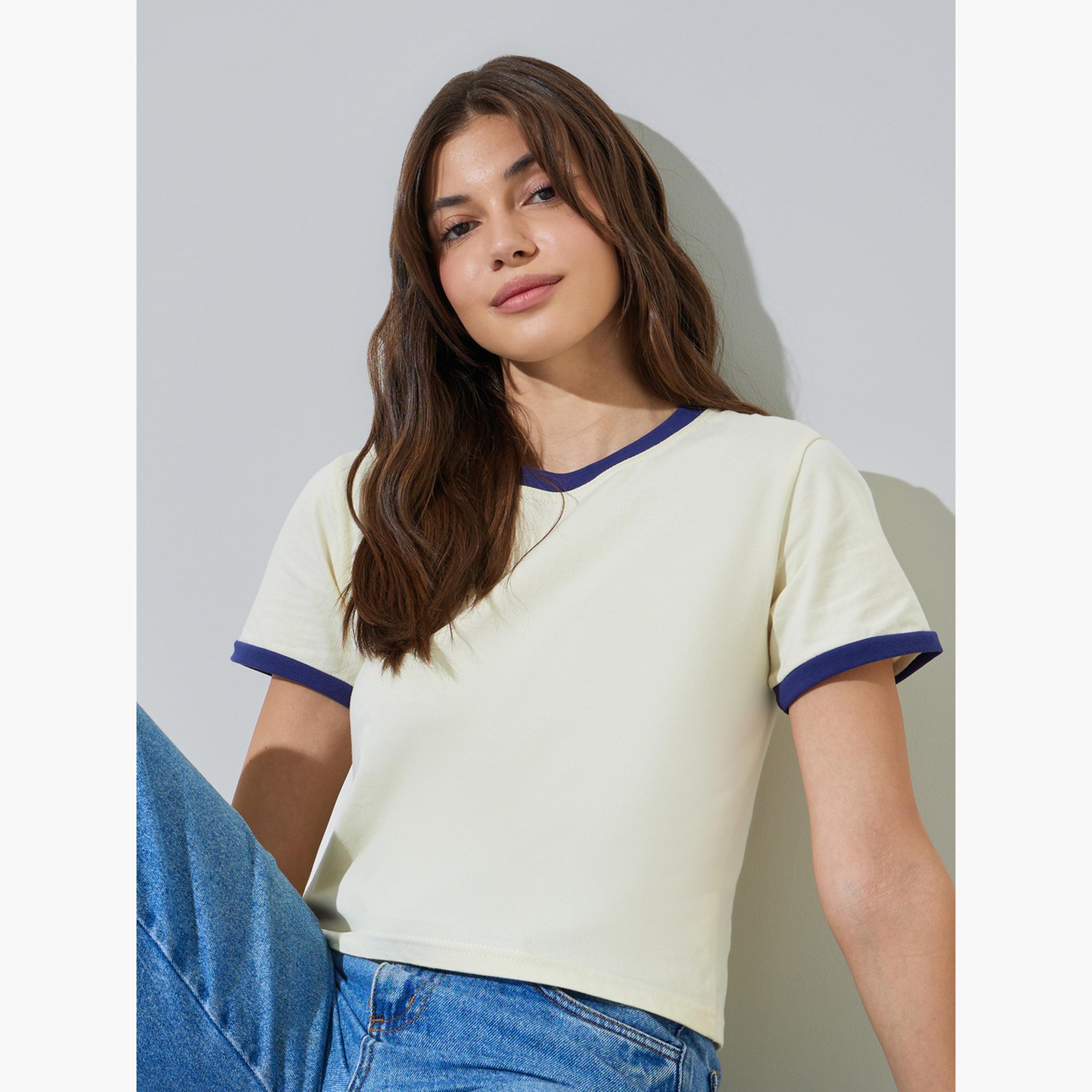 تيشيرت رينجر بياقة دائرية-women-clothing-tshirts-image-3