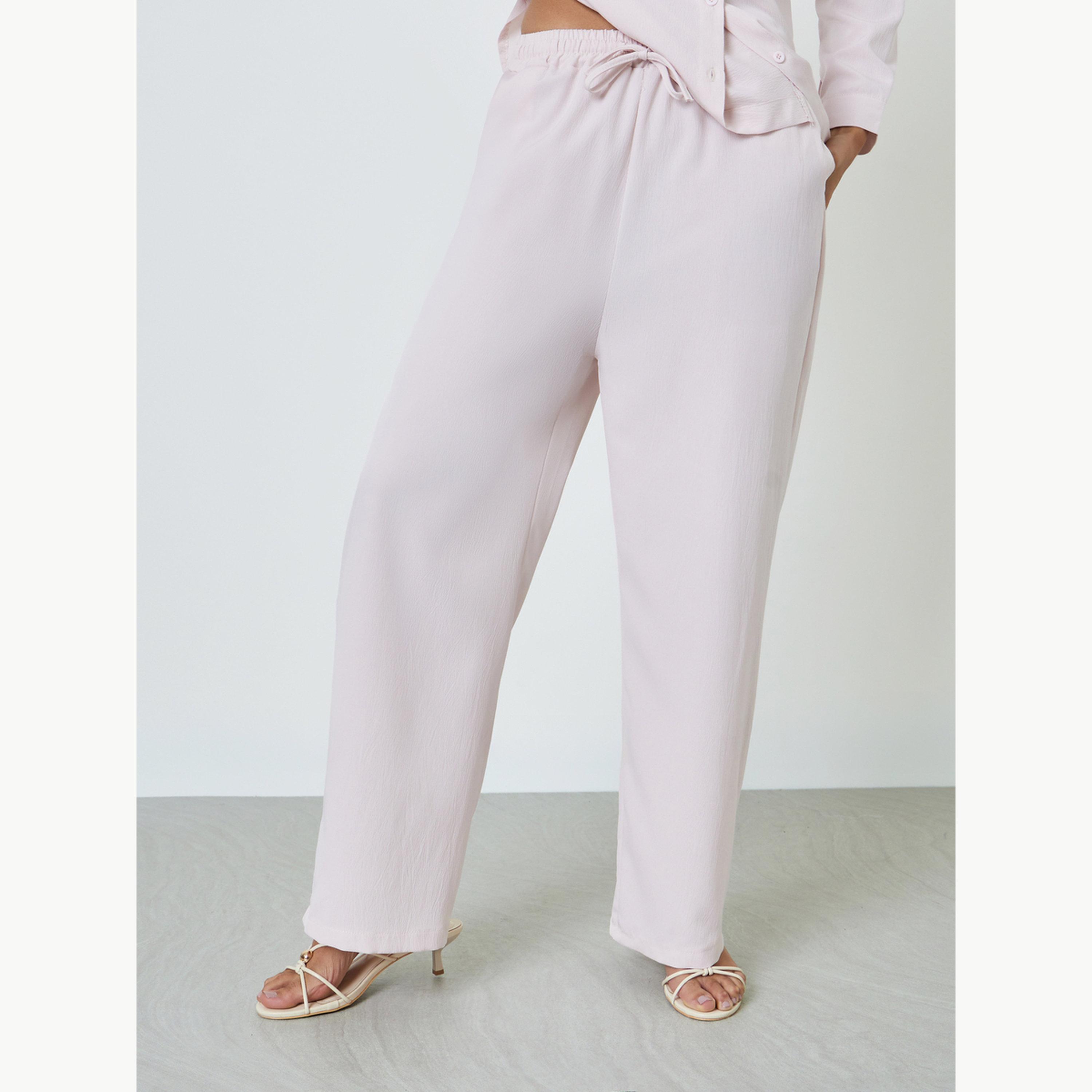Amirah X Styli Beige Shirt and Wide Leg Pants Set-women-clothing-coordsets-image-4