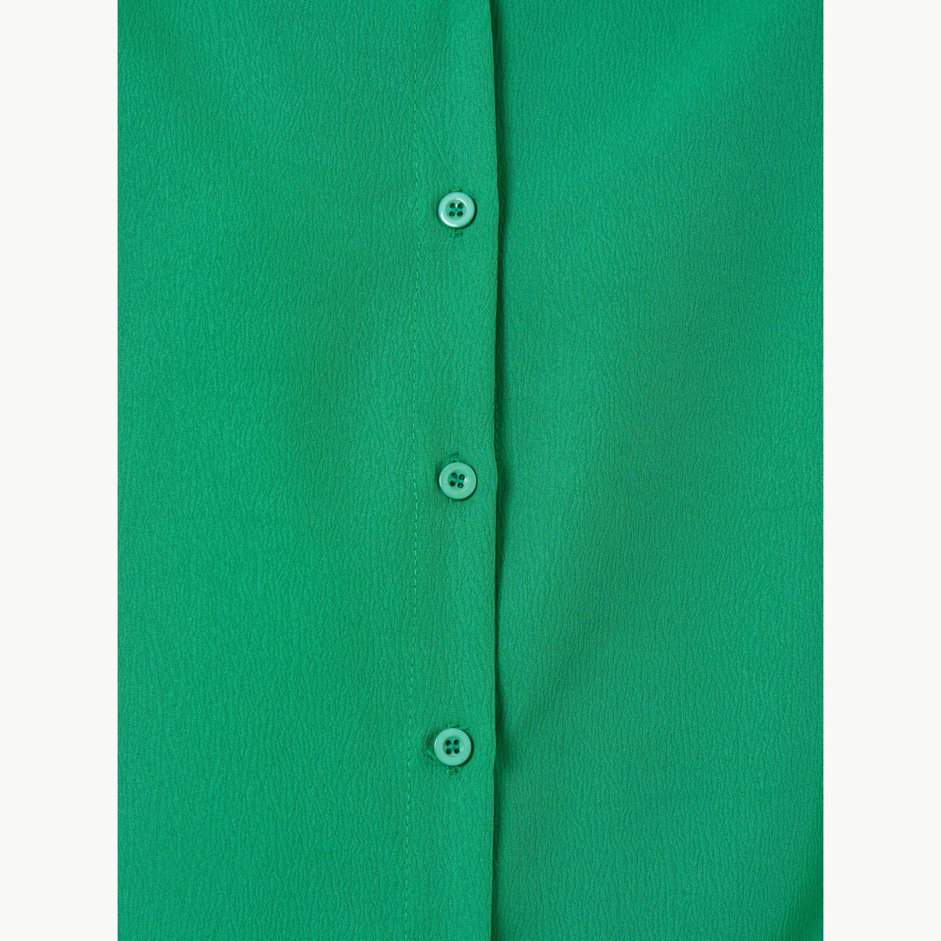 Amirah X Styli Green Solid Shirt and Wide Leg Pants Set-women-clothing-coordsets-image-6