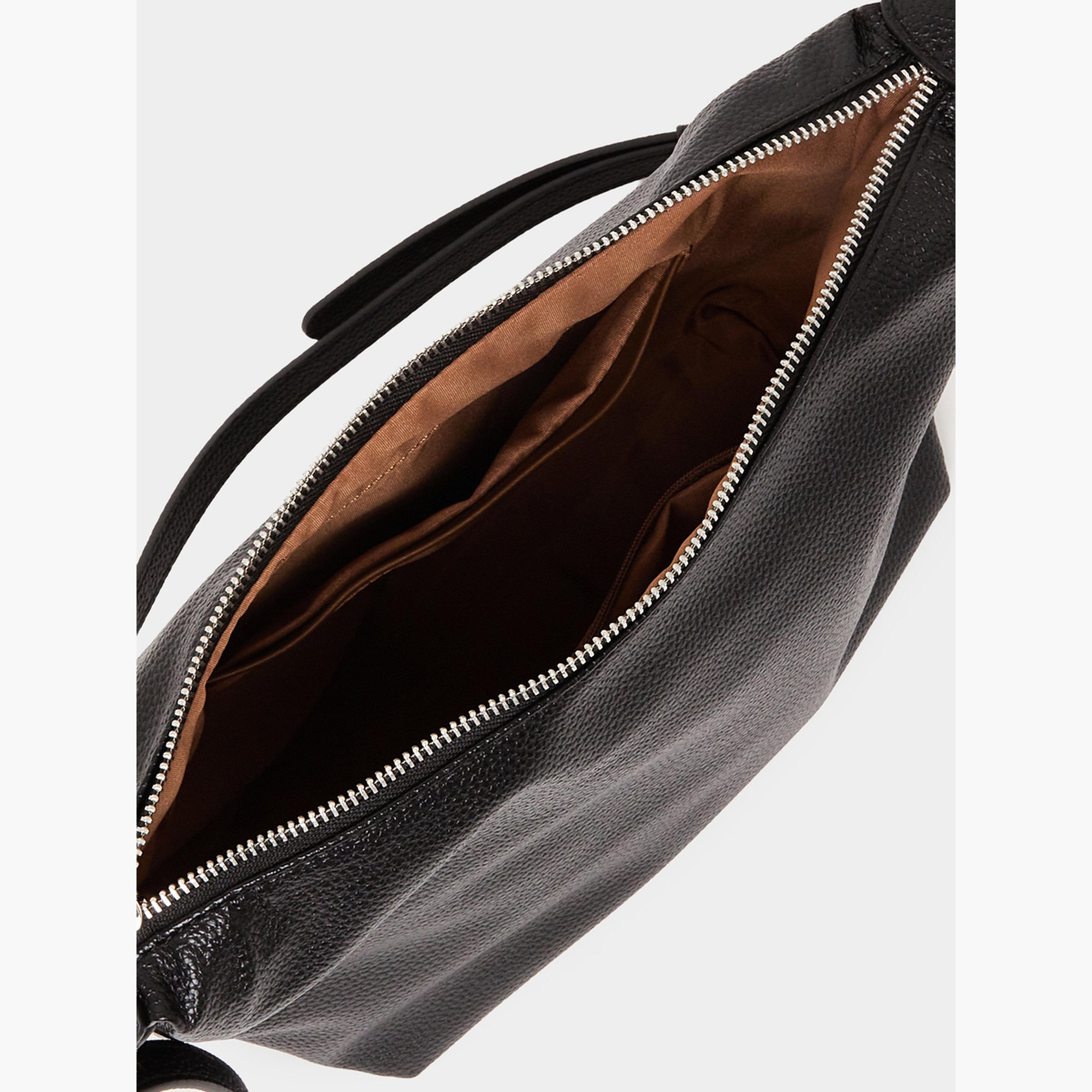 Styli Black Textured Hobo Bag-women-bagsandwallets-handbags-image-4