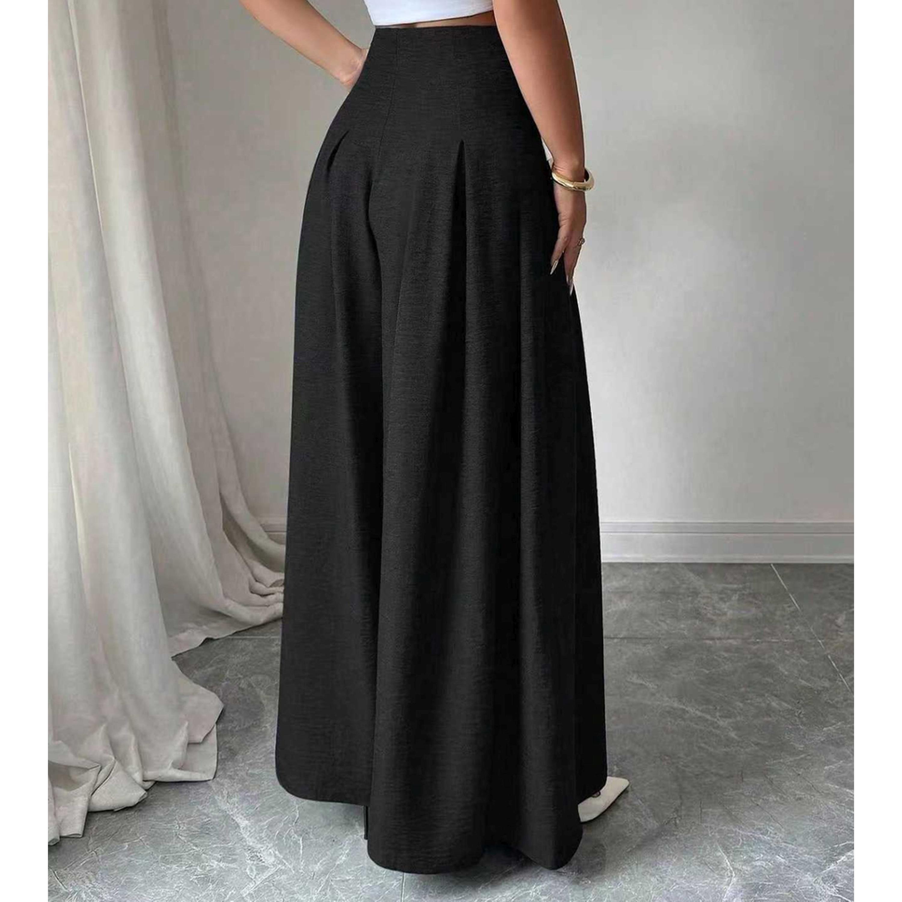 بنطال بأرجل واسعة جداً مع أزرار علوية-women-clothing-joggers-image-4