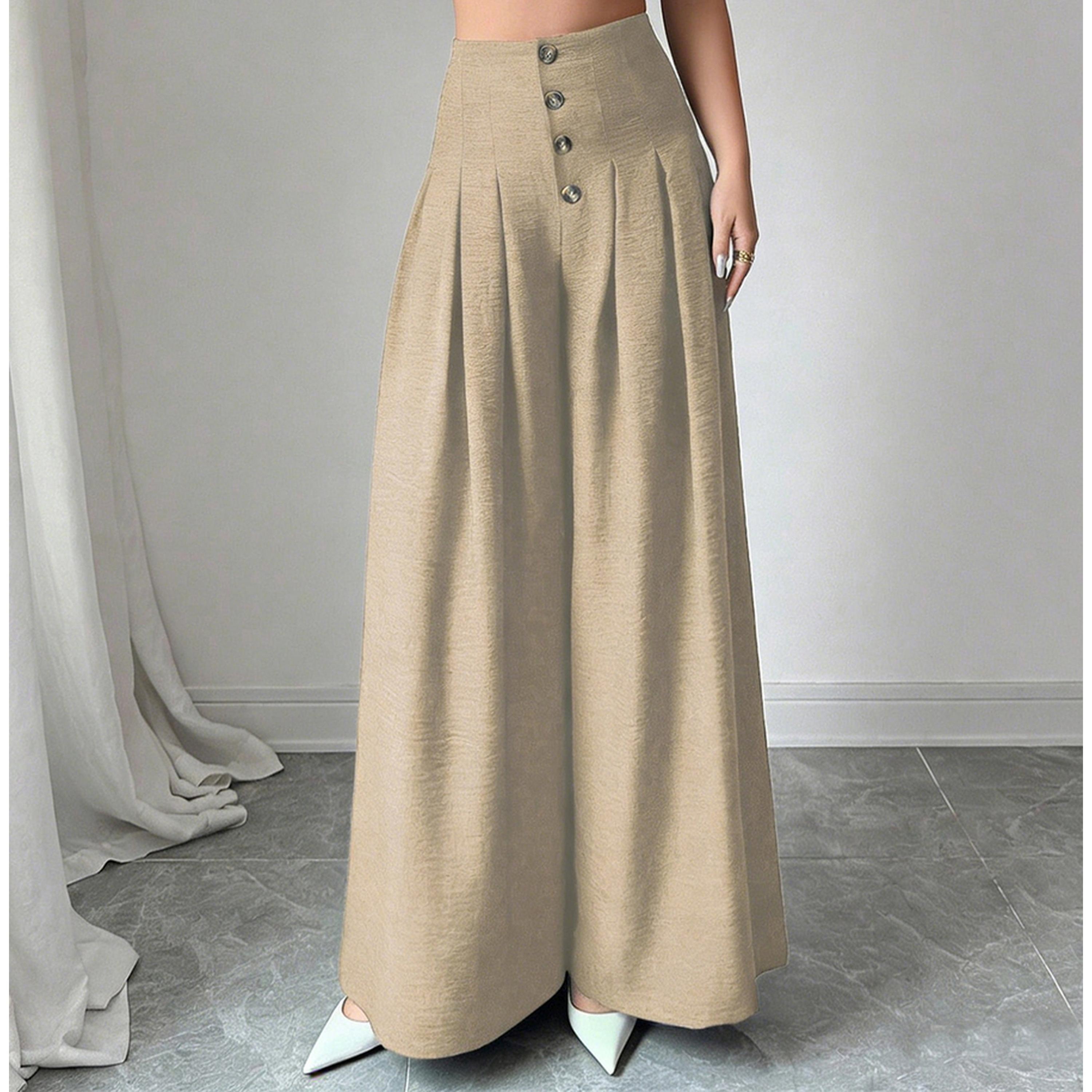 Take Two Khaki Wide-Leg Palazzo Trousers-women-clothing-joggers-image-3