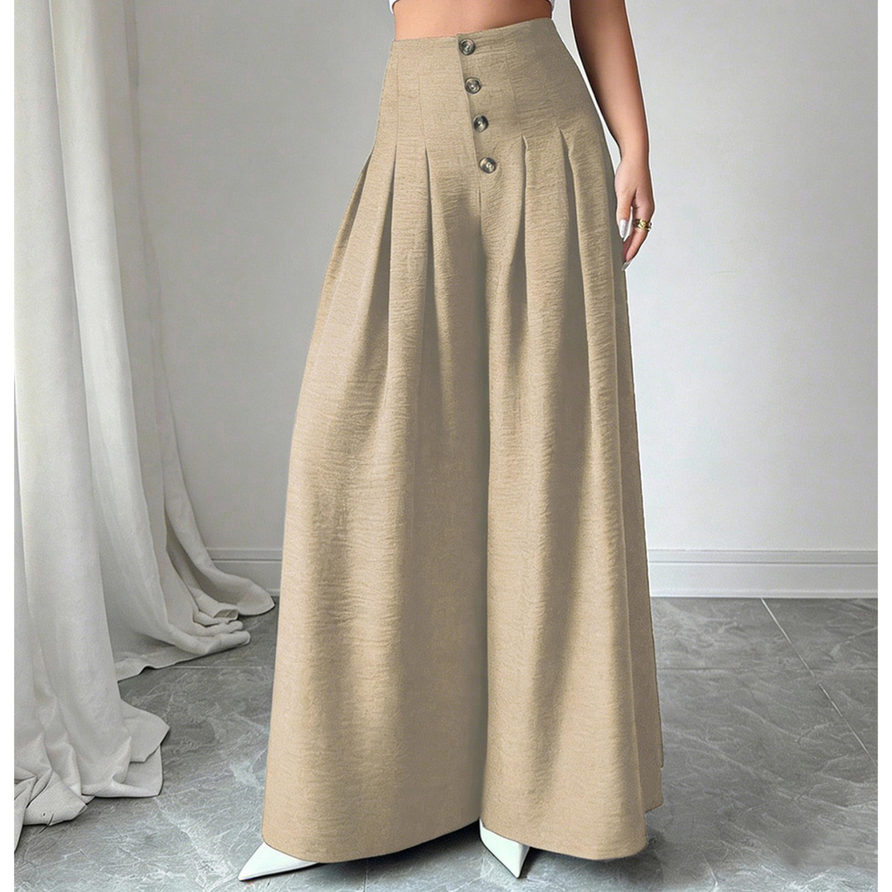Take Two Khaki Wide-Leg Palazzo Trousers-women-clothing-joggers-image-4