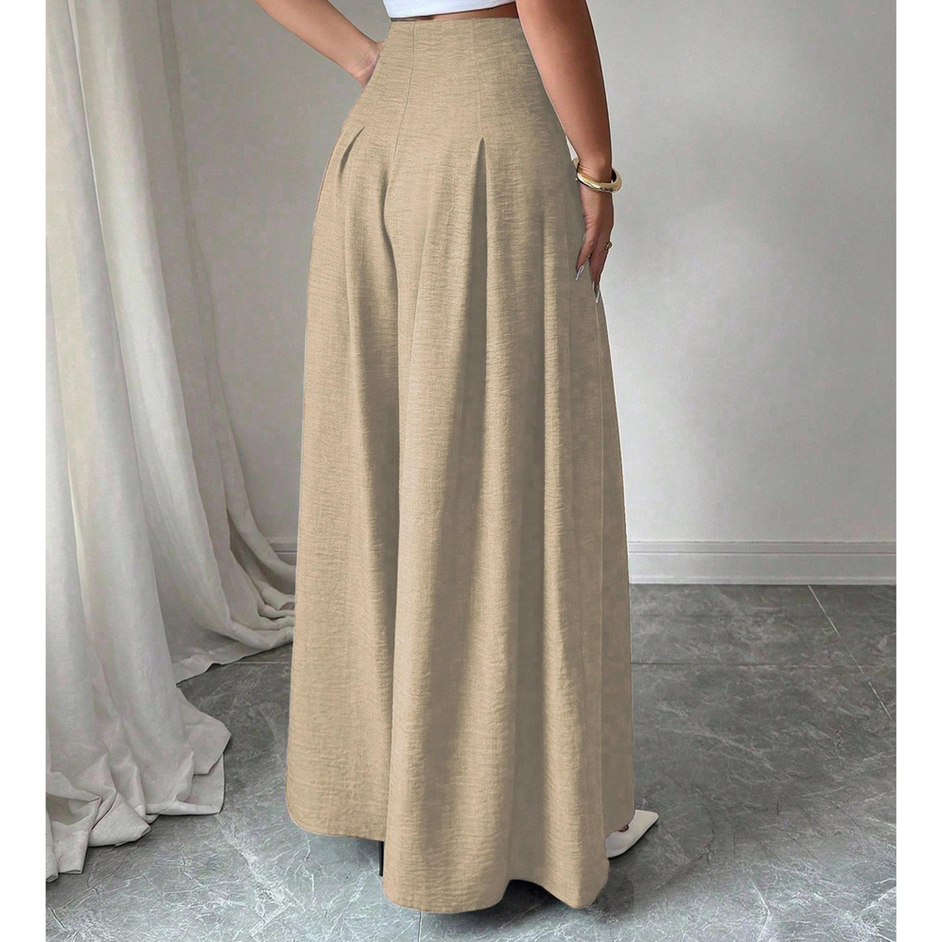 Take Two Khaki Wide-Leg Palazzo Trousers-women-clothing-joggers-image-5