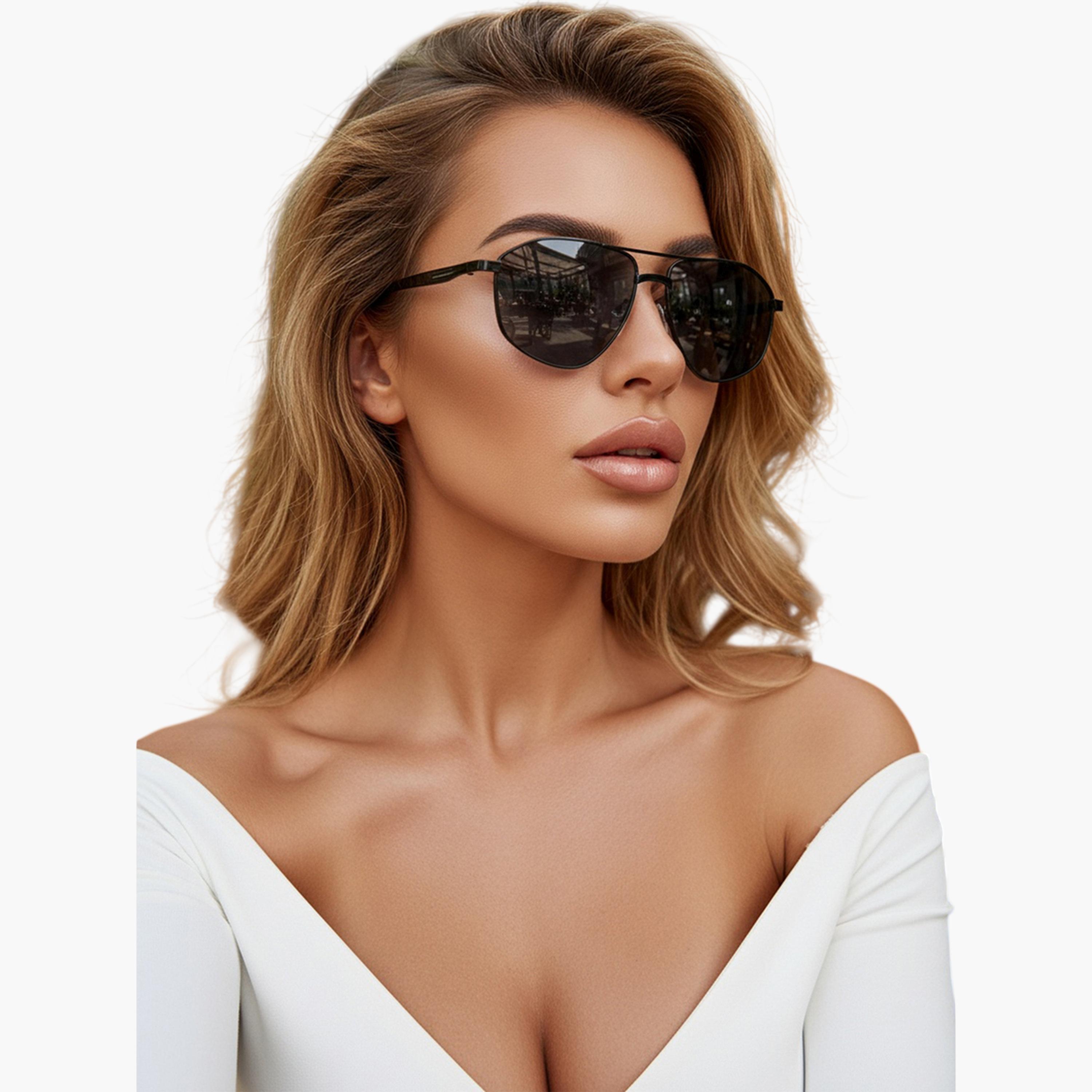 Take Two Black Aviator Sunglasses-women-sunglasses-image-6