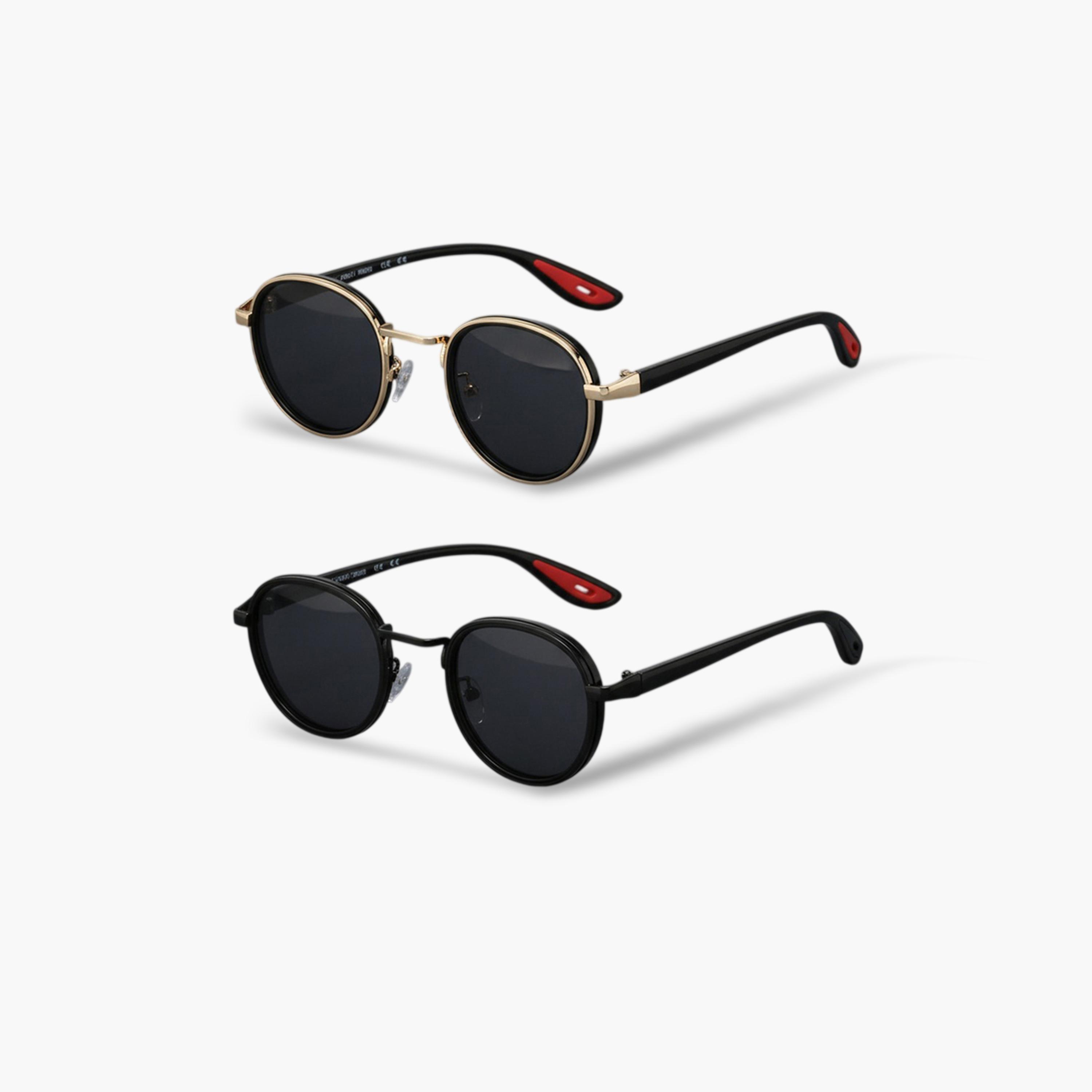 Take Two Pack of 2 - Retro Round Metal Sunglasses-women-sunglasses-image-1