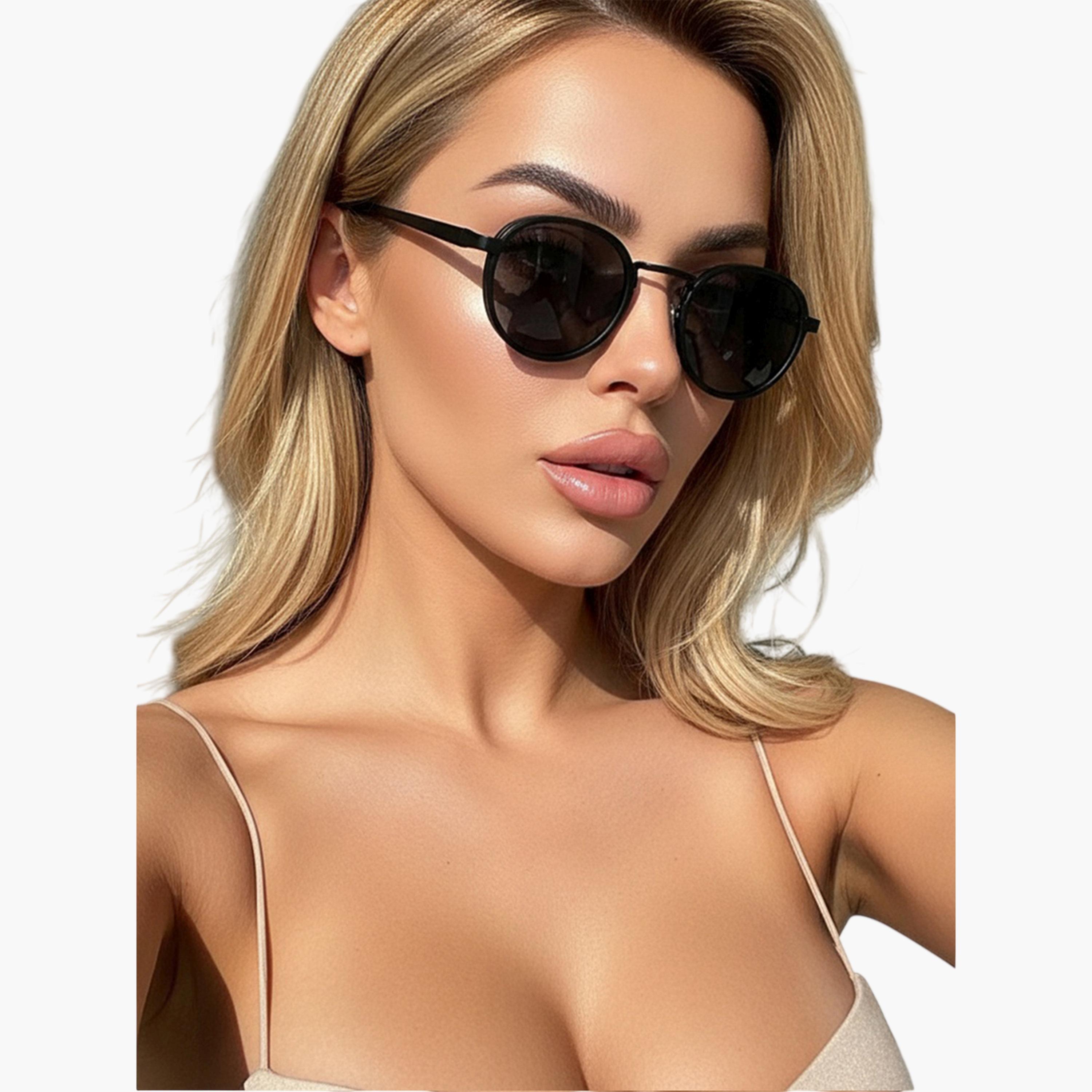 Take Two Pack of 2 - Retro Round Metal Sunglasses-women-sunglasses-image-2