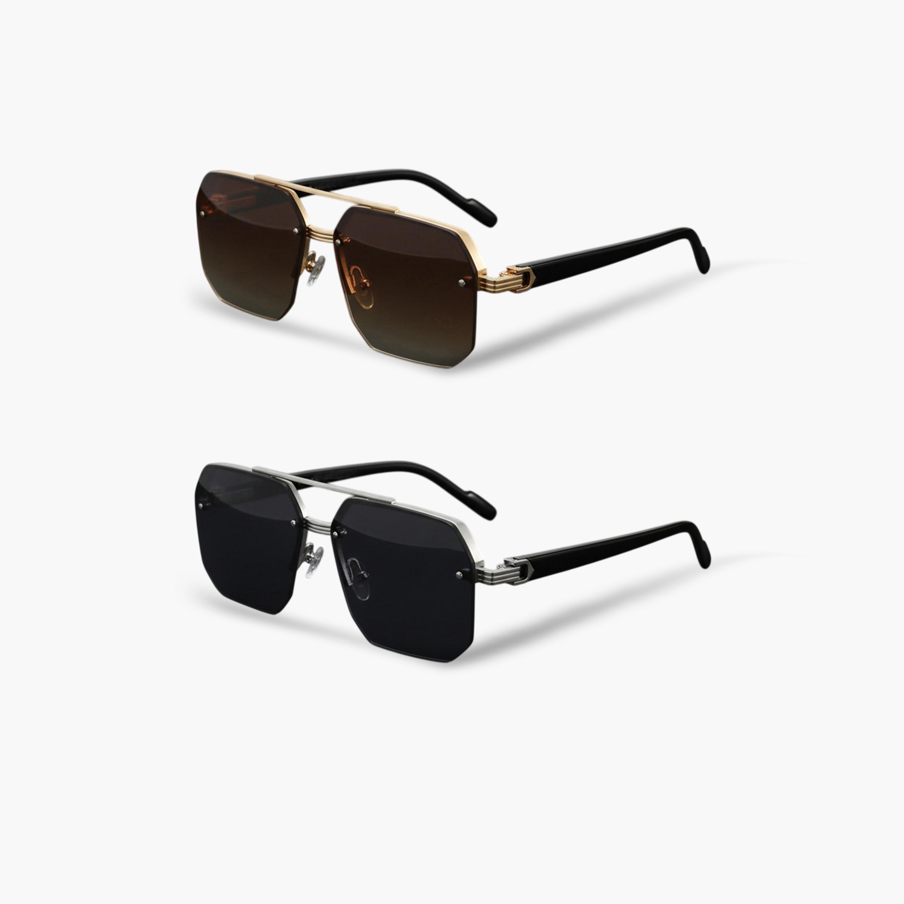 Take Two Pack of 2 - Double Bridge Aviator Sunglasses-women-sunglasses-image-1
