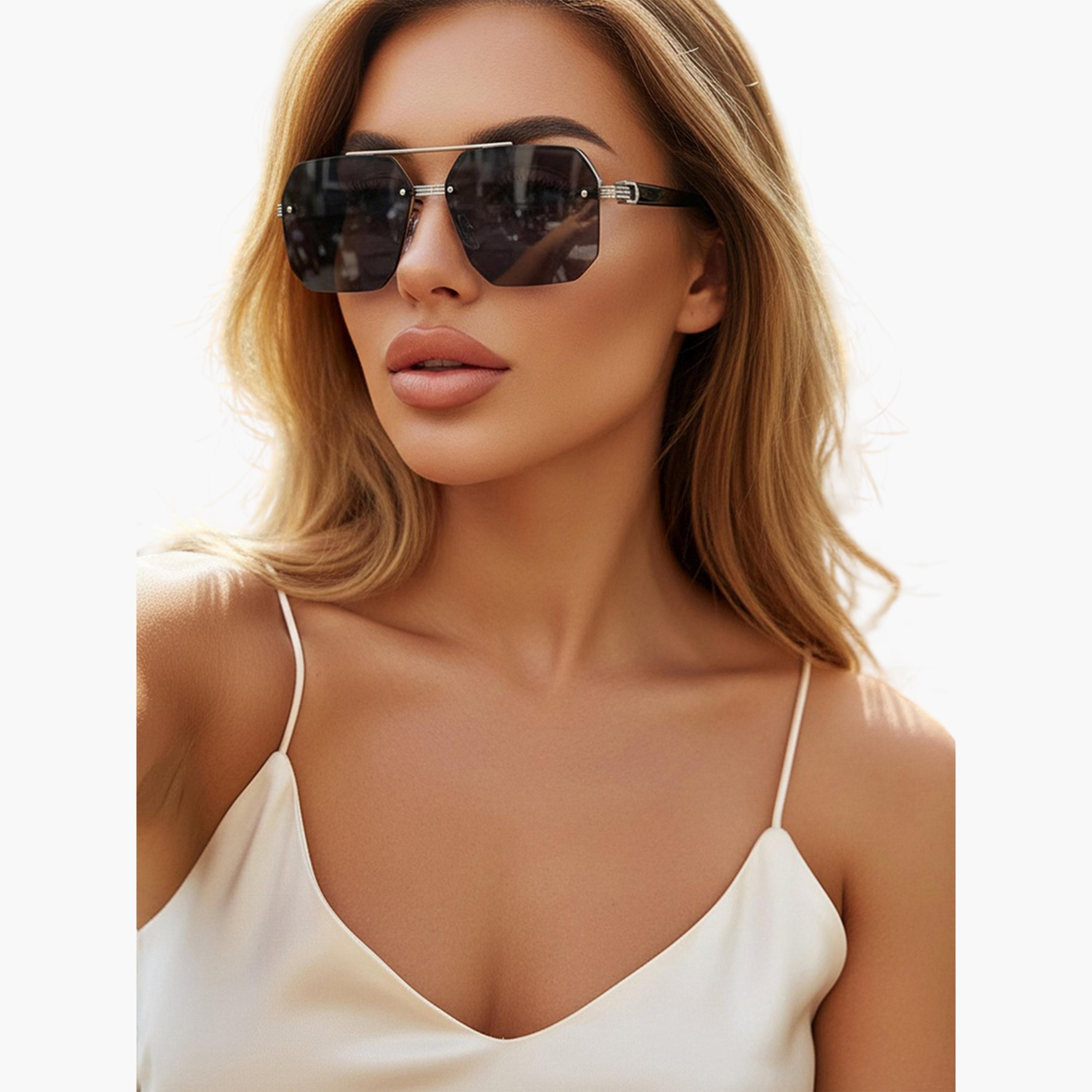 Take Two Pack of 2 - Double Bridge Aviator Sunglasses-women-sunglasses-image-2