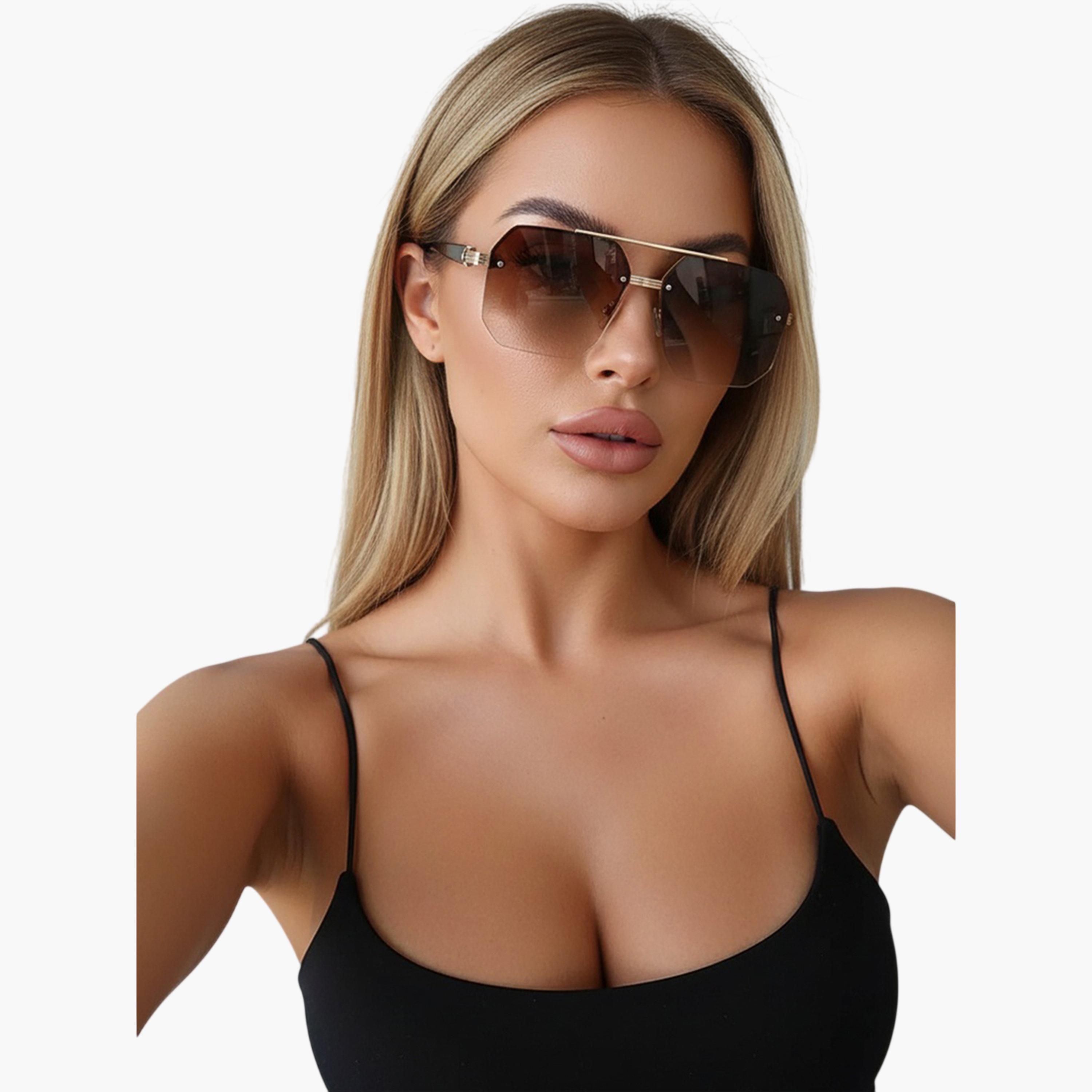 مجموعة من 2 نظارة شمسية أفياتور بجسر مزدوج-women-sunglasses-image-3
