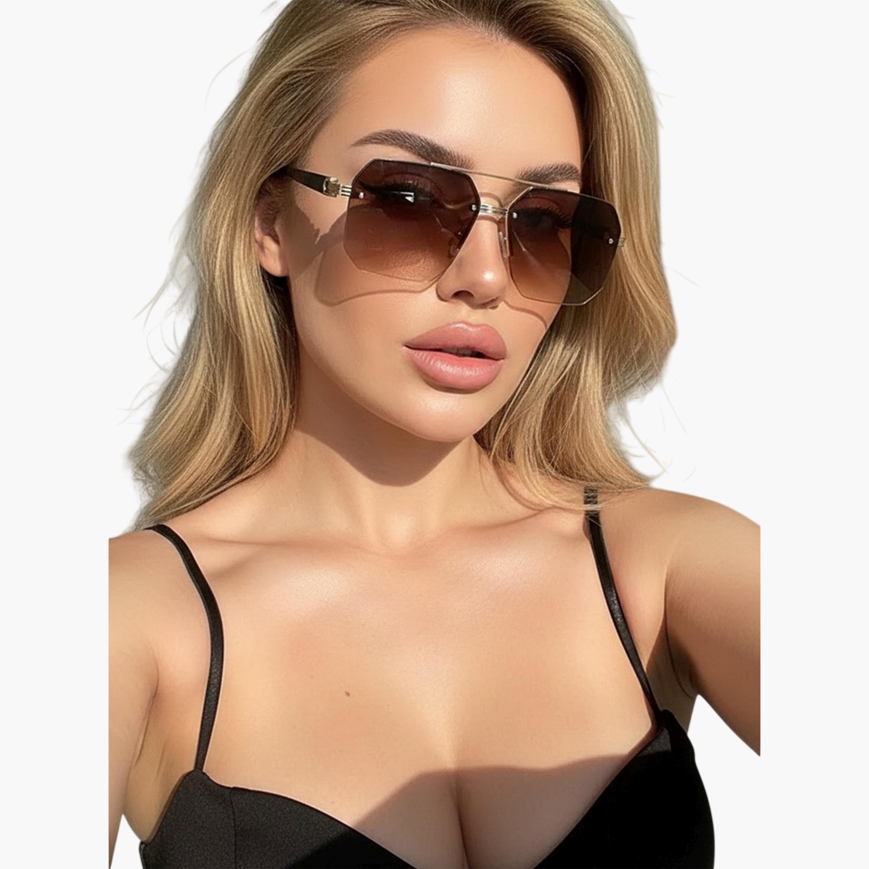 Take Two Pack of 2 - Double Bridge Aviator Sunglasses-women-sunglasses-image-4