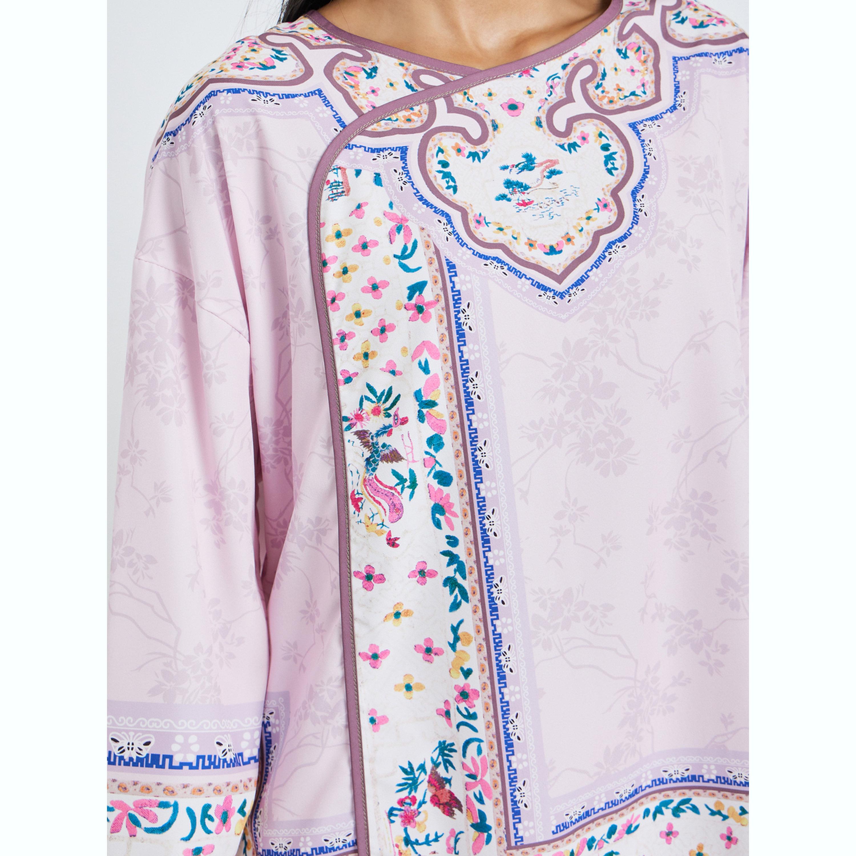 طقم بيجاما من بنطال وبلوزة بطبعة زهور وأكمام طويلة-women-clothing-nightwear-pyjamas-longsets-image-5