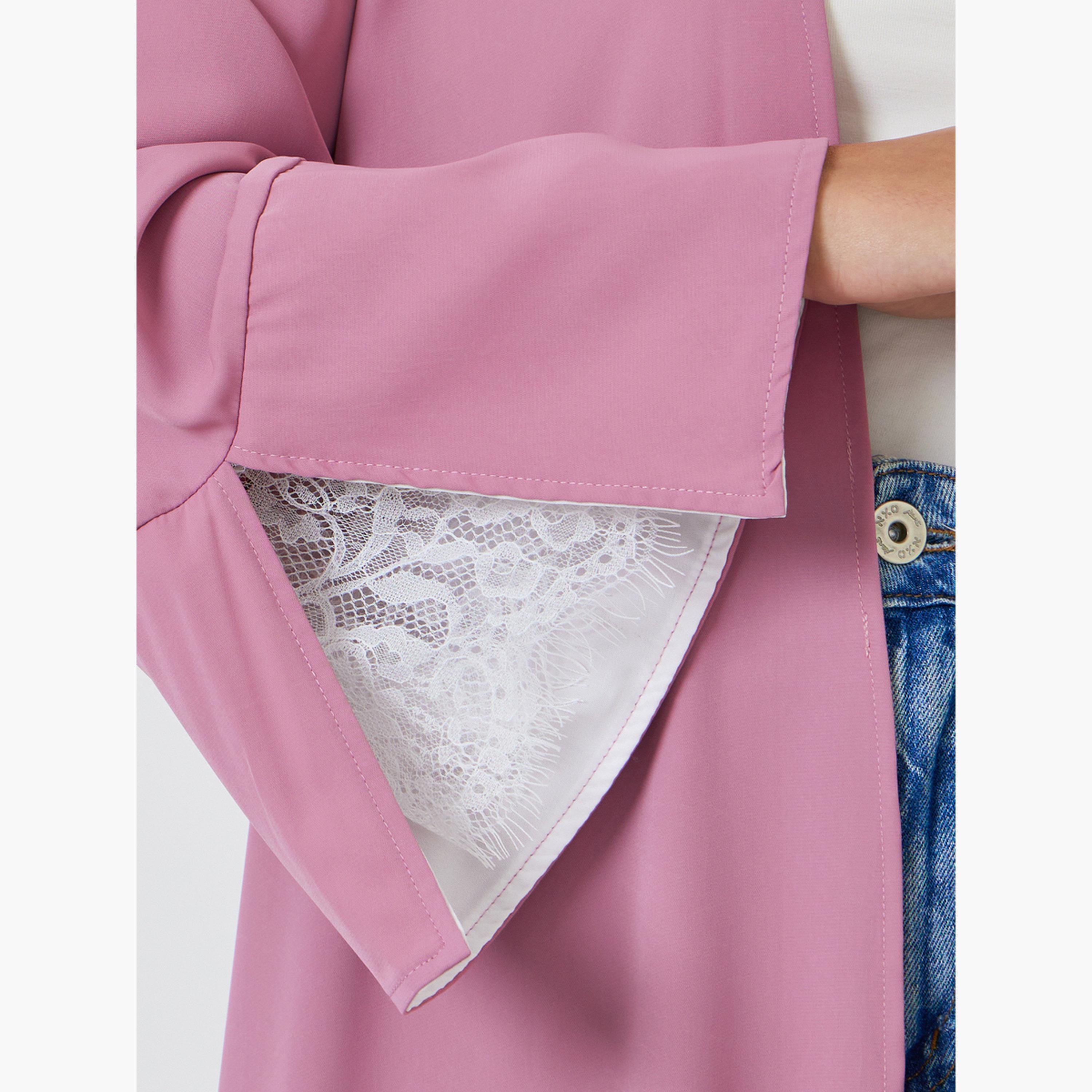 عباية مفتوحة من الأمام بأكمام ذات فتحة متباينة-women-arabicclothing-abayas-image-4