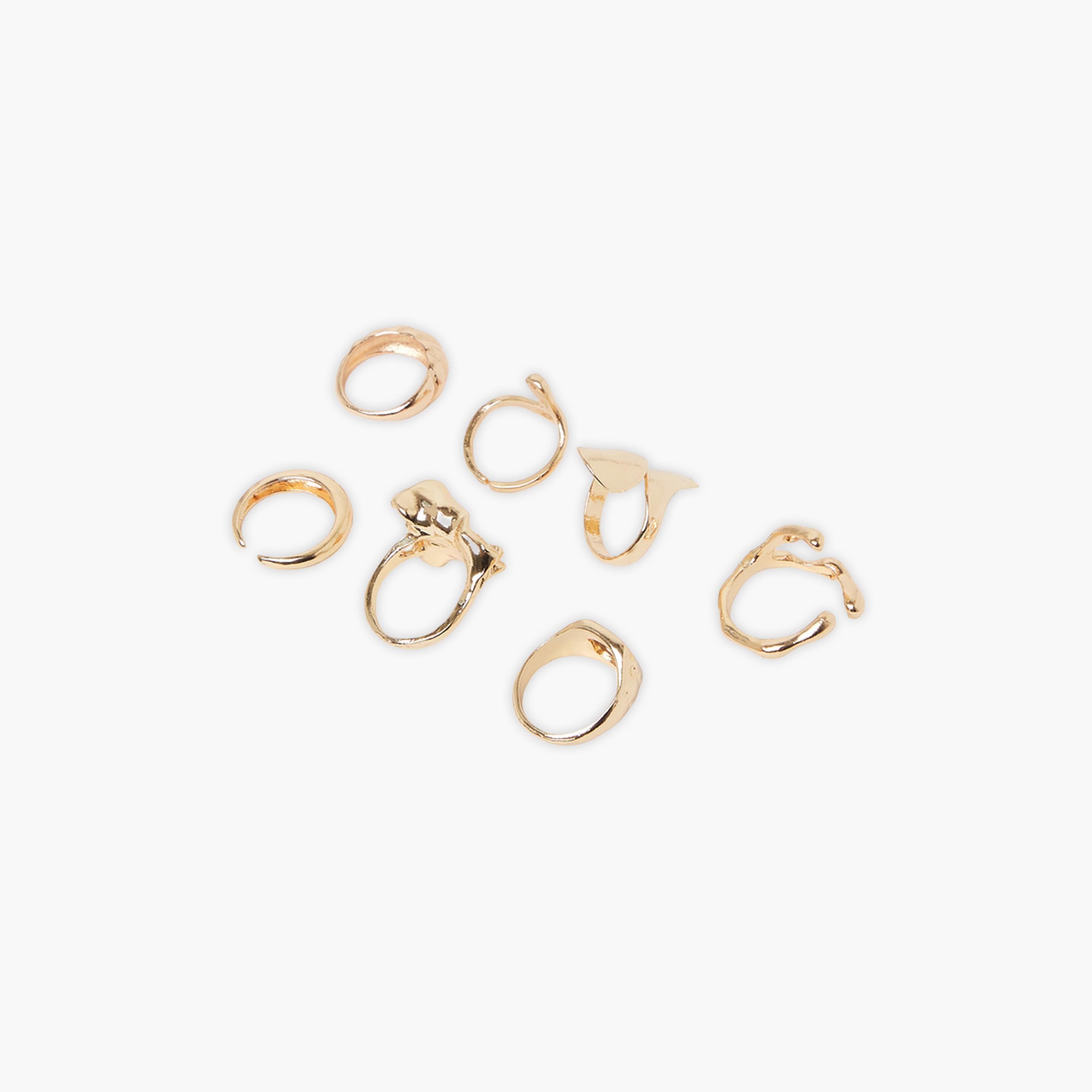 Styli Set of 7 - Geometric Design Rings-women-watchesandjewellery-jewellery-rings-image-3