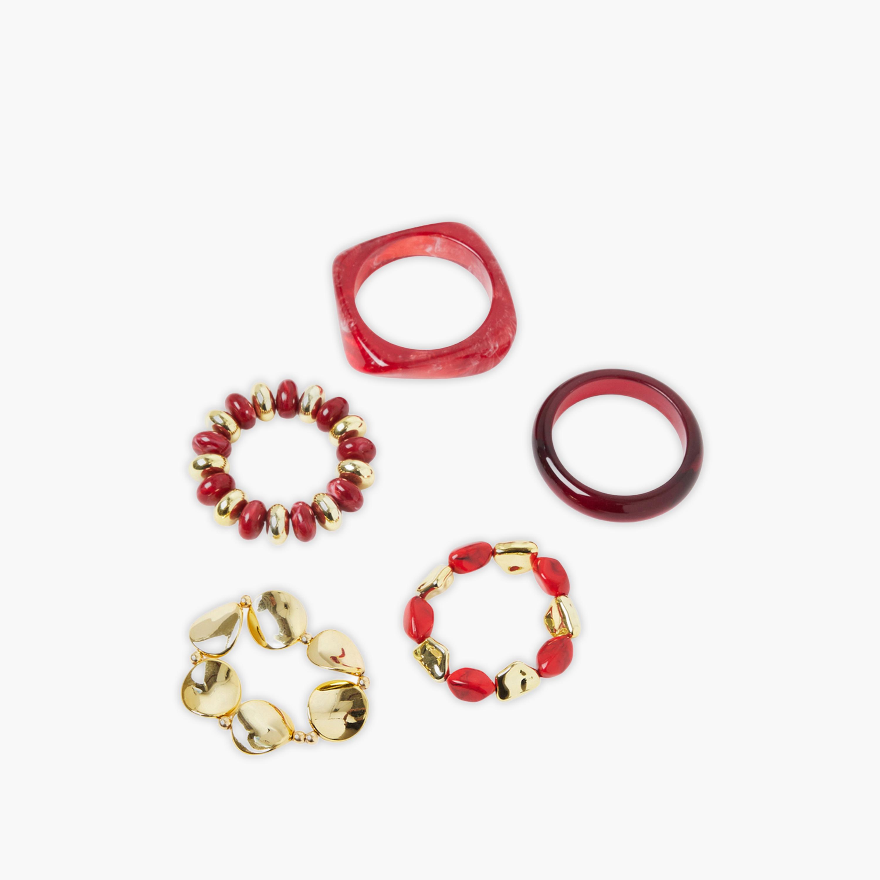 Styli Set of 5 - Elastic Cord Assorted Bracelets-women-watchesandjewellery-jewellery-banglesandbracelets-image-1