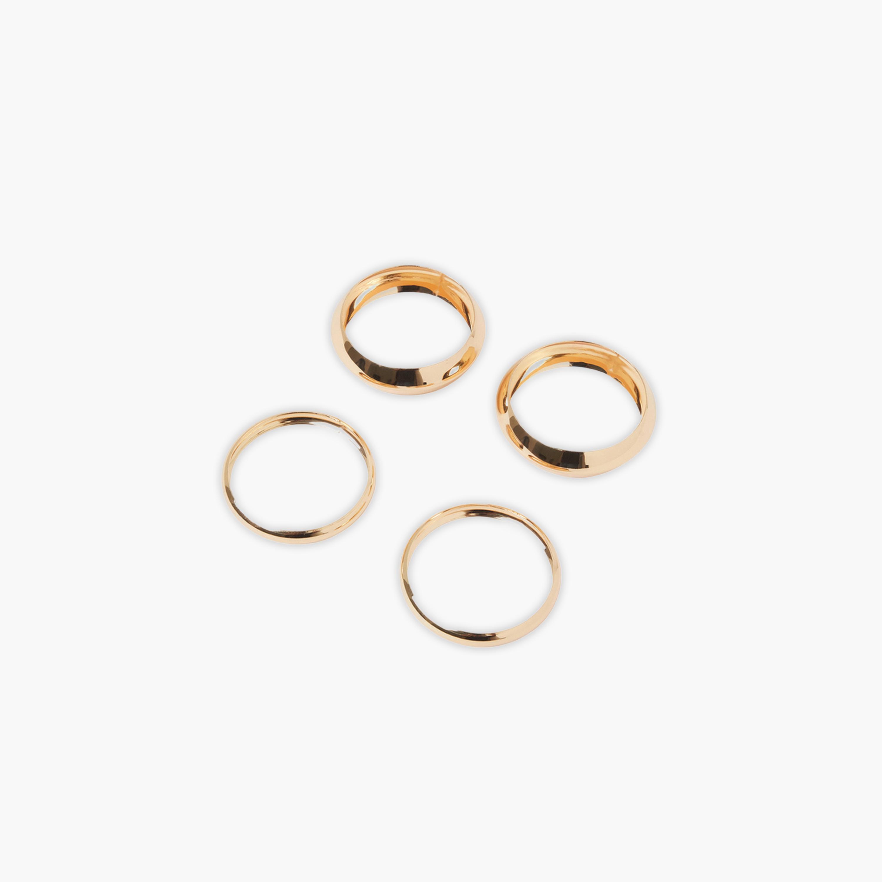 Styli Set of 4 - Gold-Tone Chunky Bracelets-women-watchesandjewellery-jewellery-banglesandbracelets-image-1