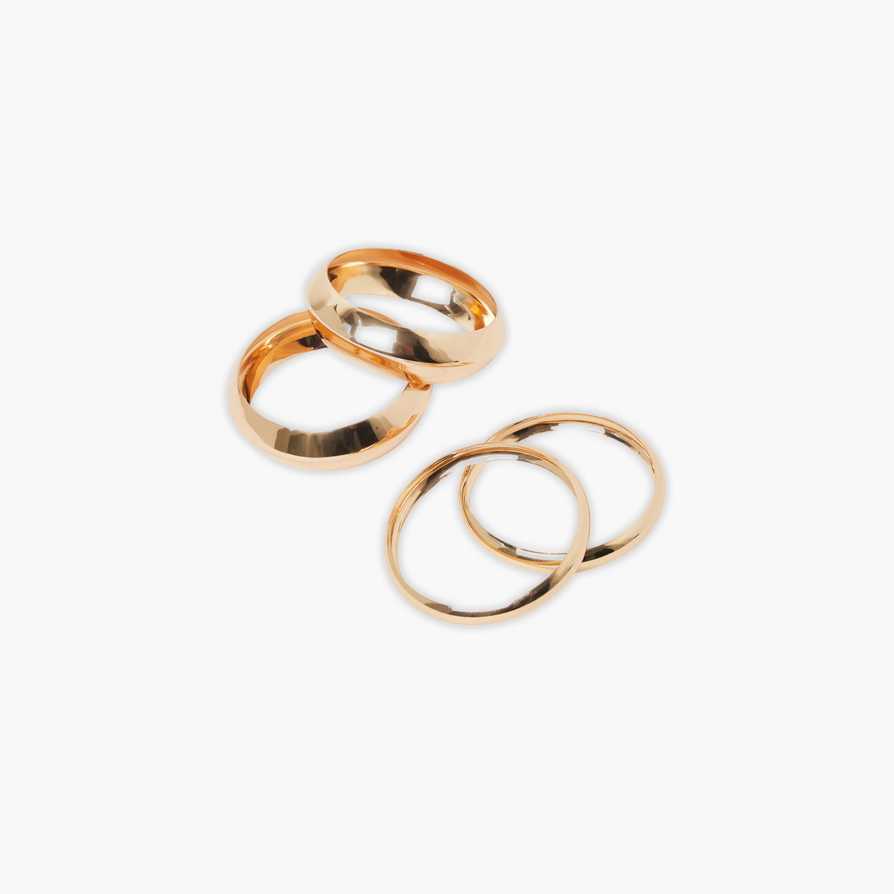 Styli Set of 4 - Gold-Tone Chunky Bracelets-women-watchesandjewellery-jewellery-banglesandbracelets-image-3