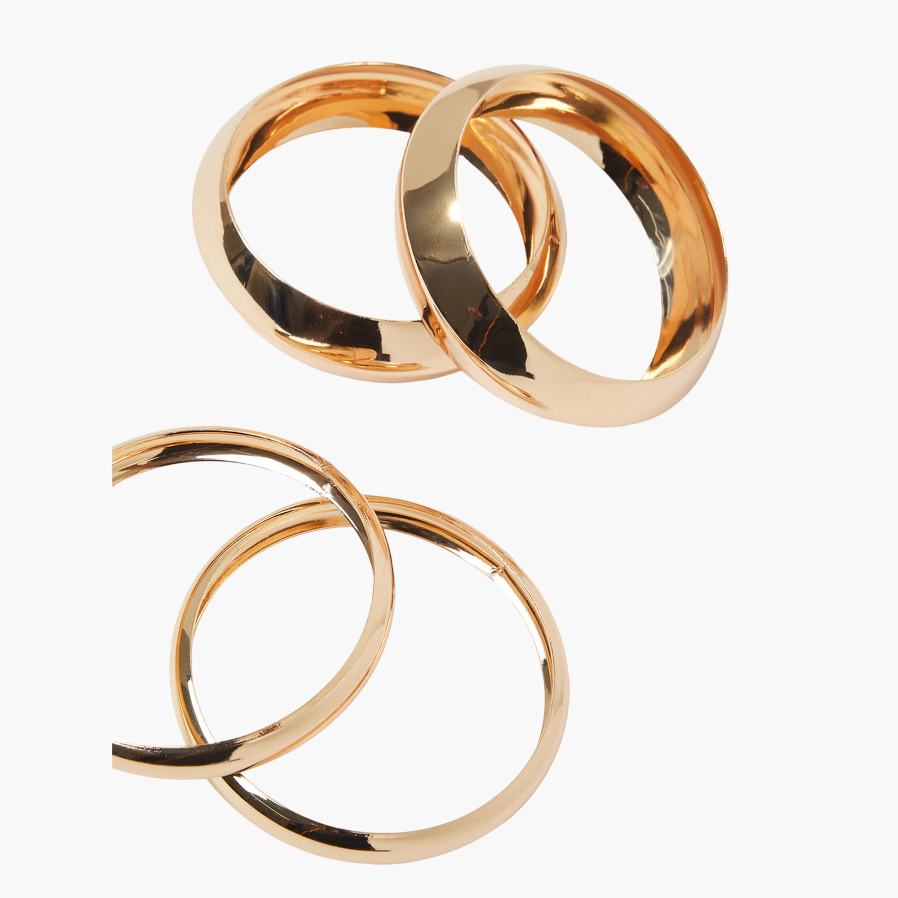 Styli Set of 4 - Gold-Tone Chunky Bracelets-women-watchesandjewellery-jewellery-banglesandbracelets-image-4