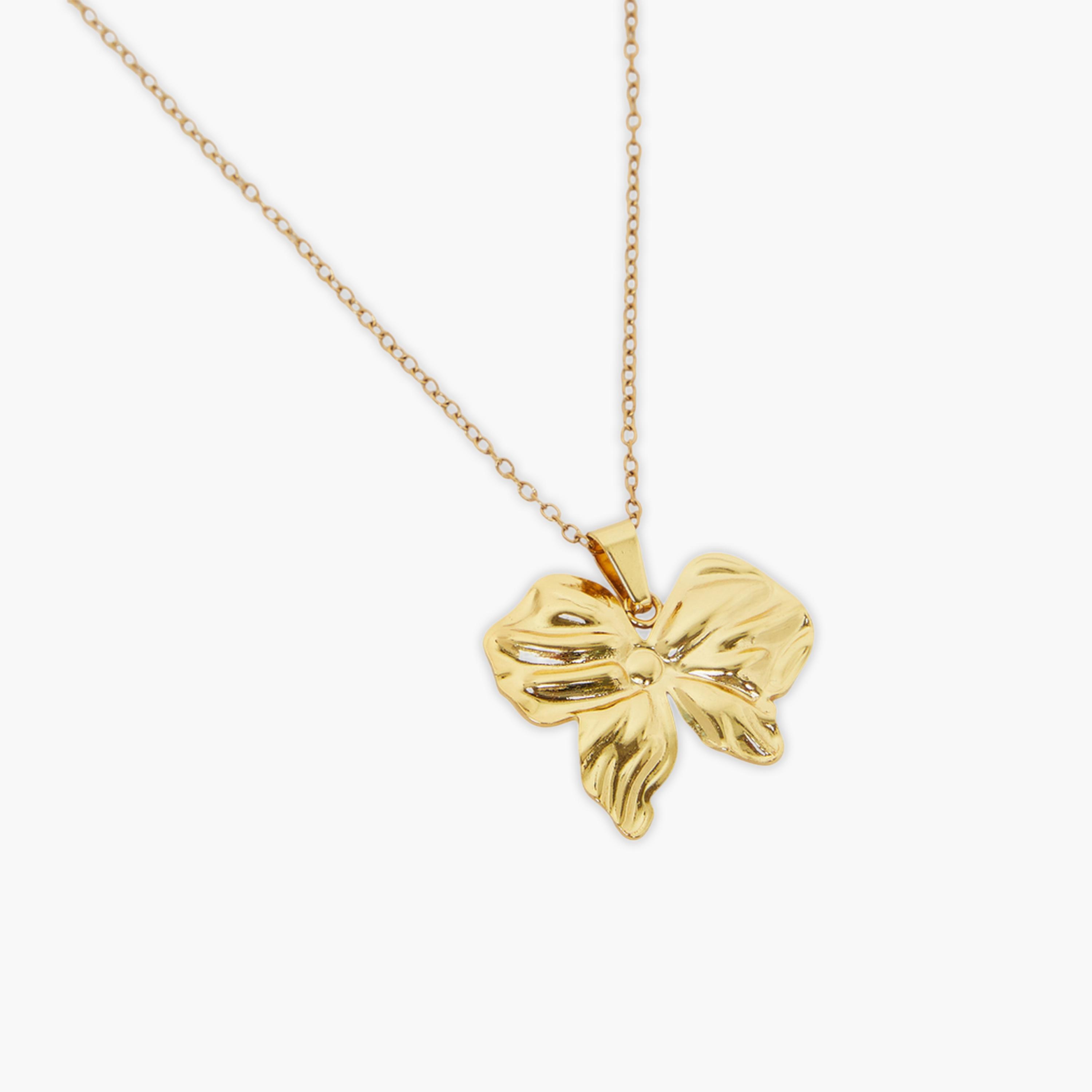 ستايلي - طقم مجوهرات مكون من قطعتين: قلادة على شكل فراشة وأقراط مرصعة-women-watchesandjewellery-jewellery-jewellerysets-image-3