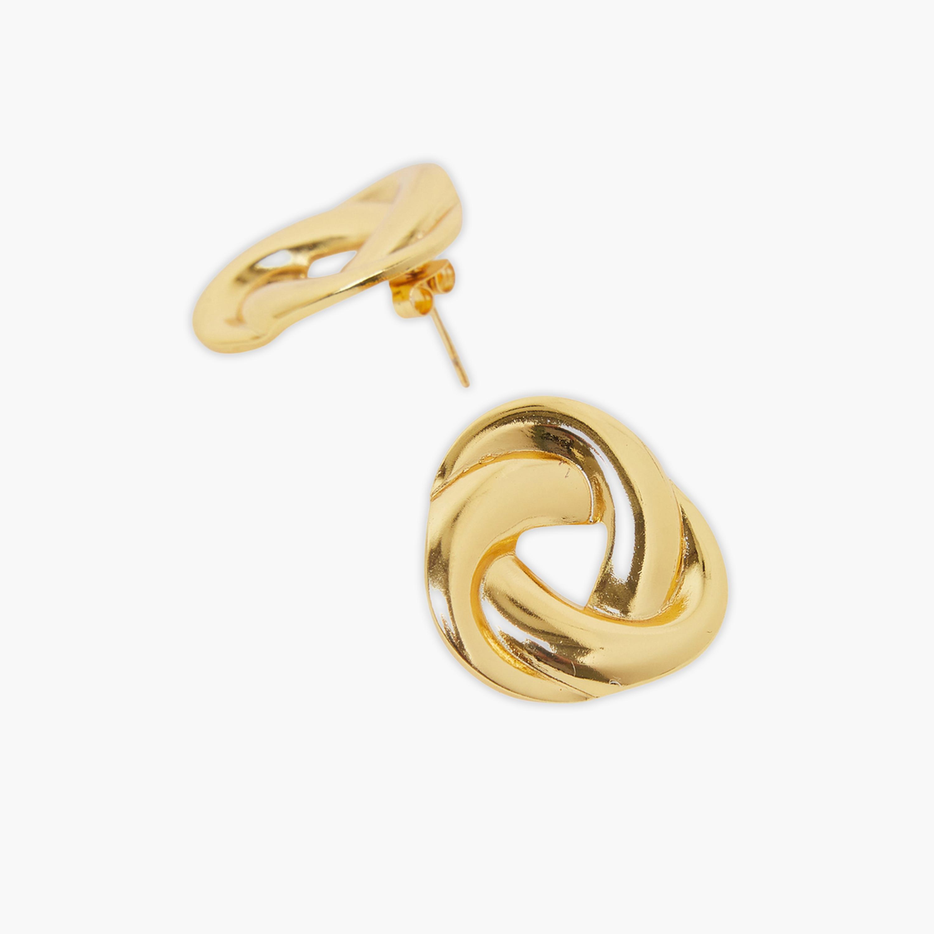 Styli 2-Piece Knot Pendant Necklace and Stud Earrings Jewelry Set-women-watchesandjewellery-jewellery-jewellerysets-image-2
