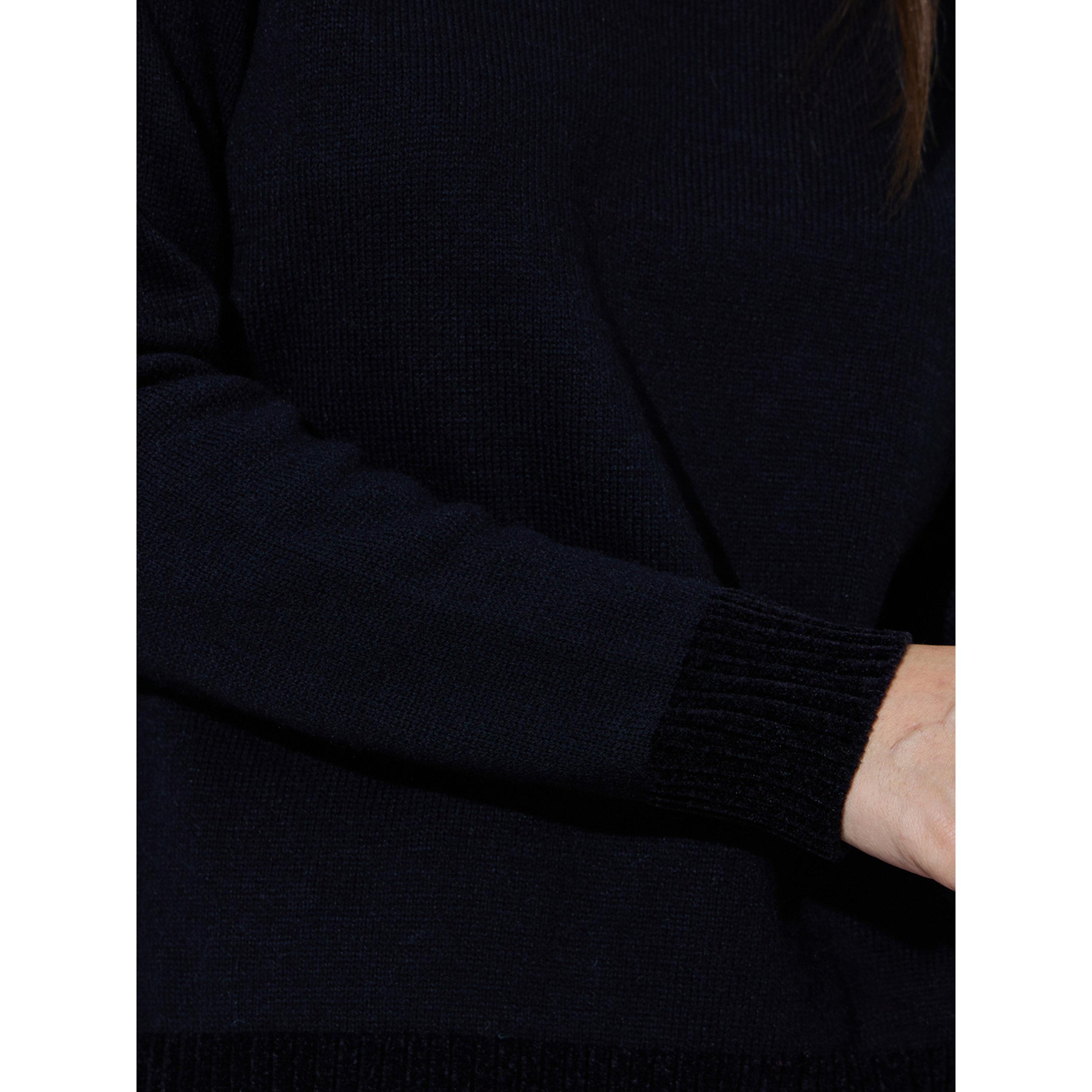 Styli Black Solid Mixed Yarn Regular Fit Sweater-women-winterwear-cardigansandjumpers-jumpers-image-5